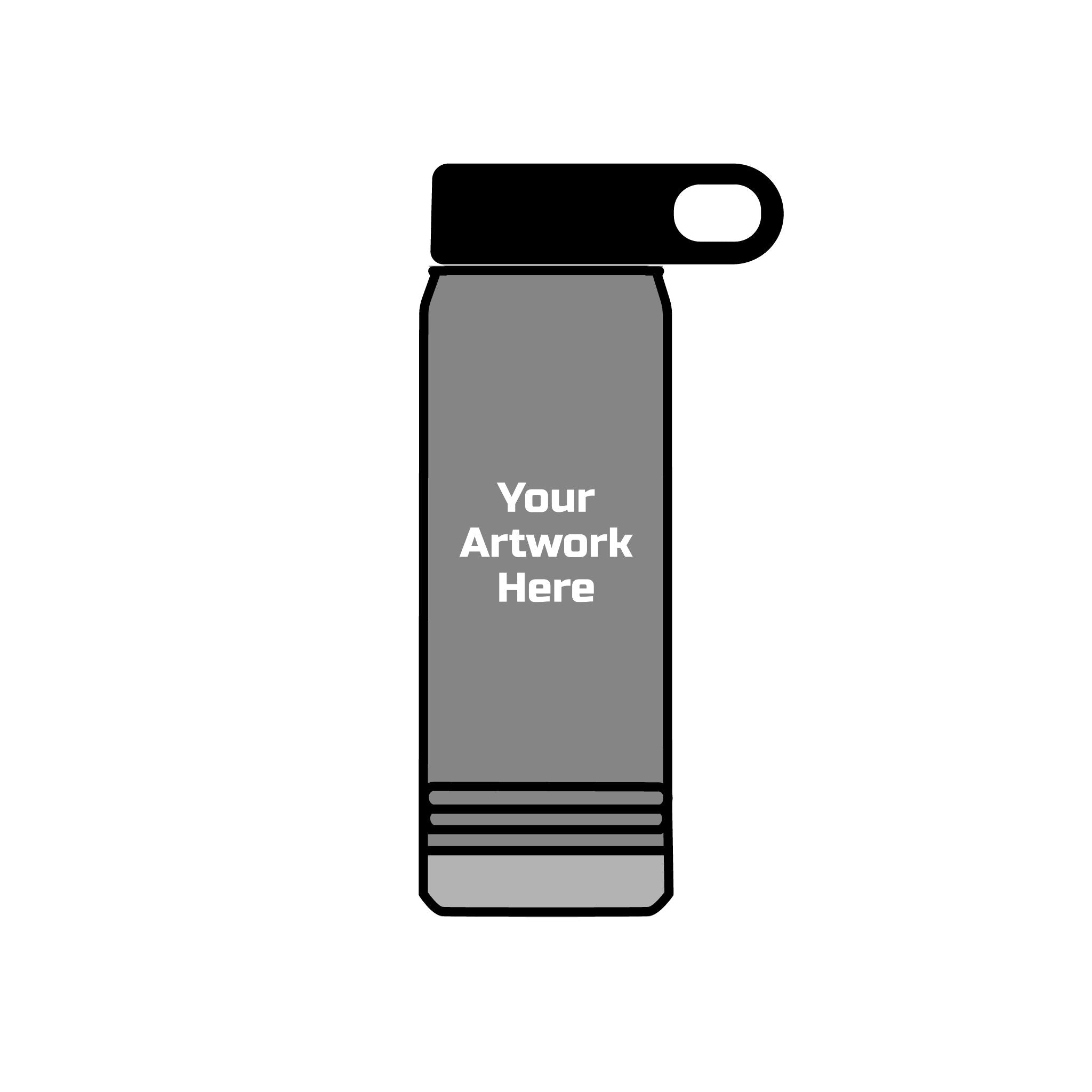 Load image into Gallery viewer, Custom Printable Stainless Steel 20oz Water Bottle w/ Printed Single Panel