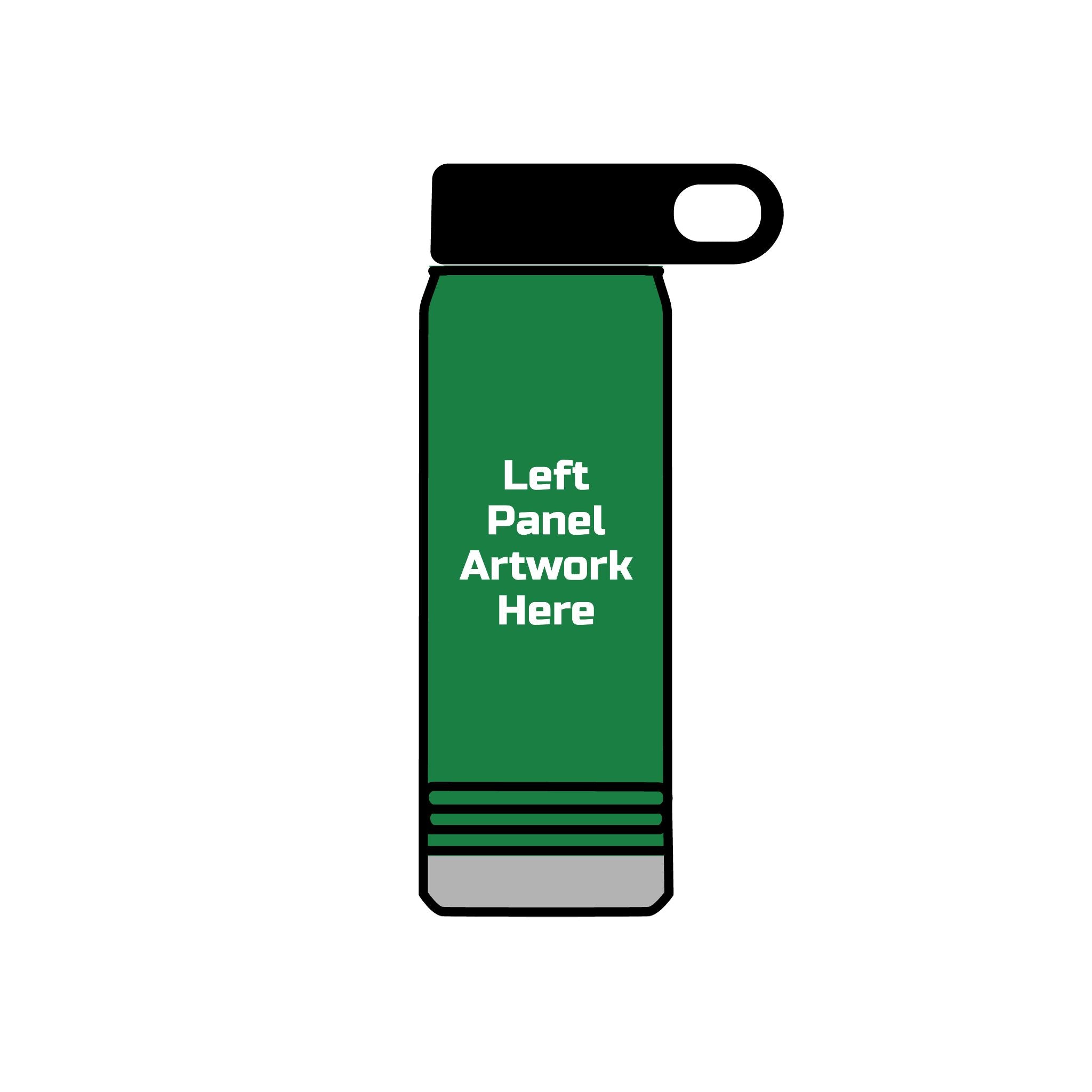 Load image into Gallery viewer, Custom Printable Stainless Steel 20oz Water Bottle w/ Printed Left and Right Panels