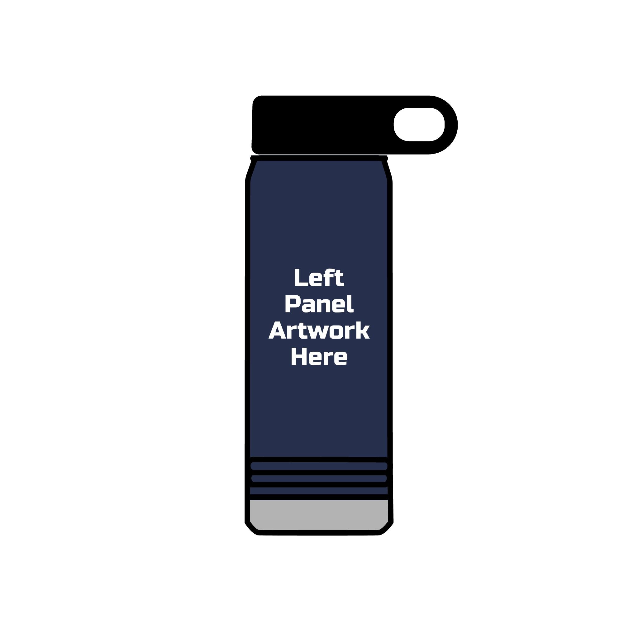 Load image into Gallery viewer, Custom Printable Stainless Steel 20oz Water Bottle w/ Printed Left and Right Panels