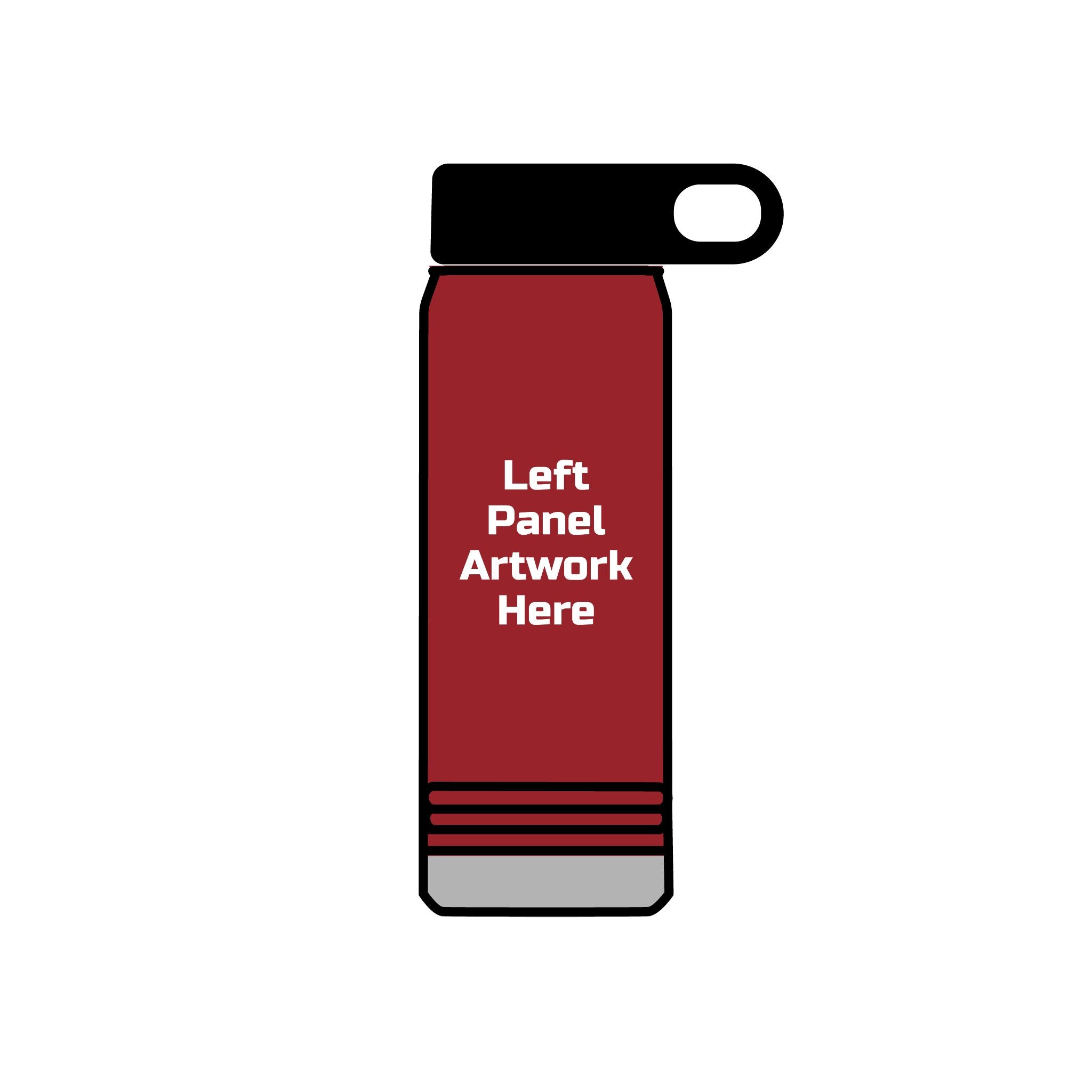 Load image into Gallery viewer, Custom Printable Stainless Steel 20oz Water Bottle w/ Printed Left and Right Panels