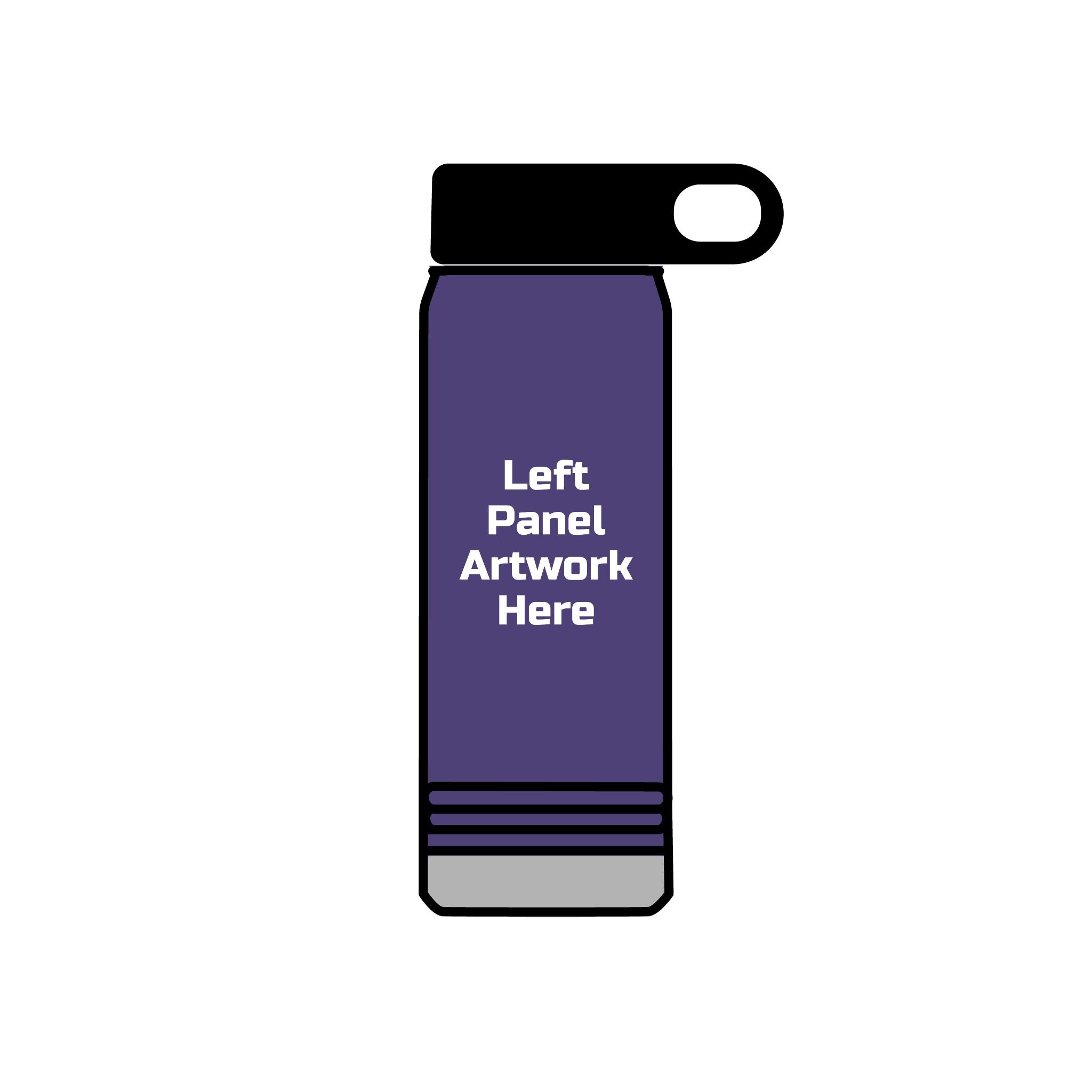 Load image into Gallery viewer, Custom Printable Stainless Steel 20oz Water Bottle w/ Printed Left and Right Panels