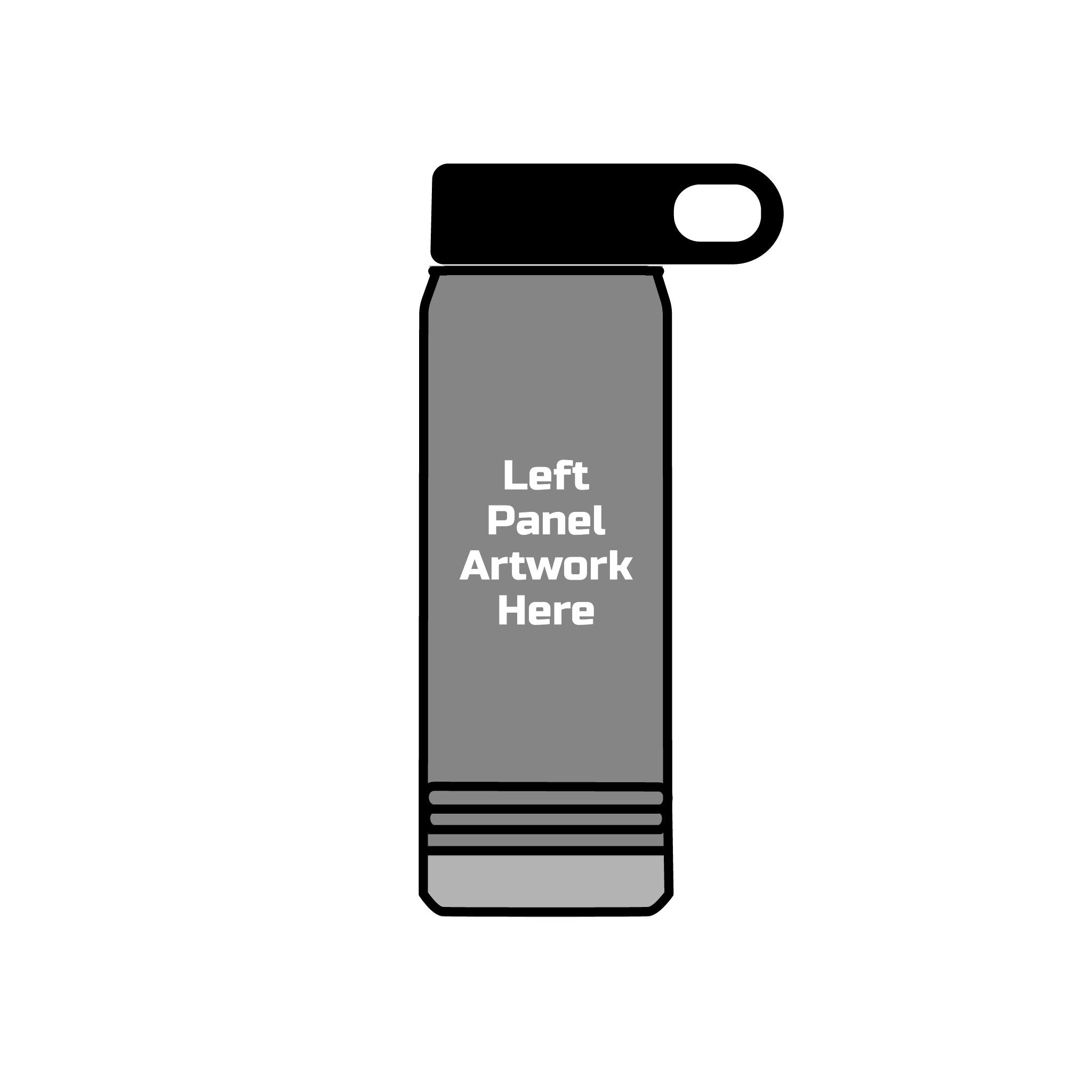 Load image into Gallery viewer, Custom Printable Stainless Steel 20oz Water Bottle w/ Printed Left and Right Panels