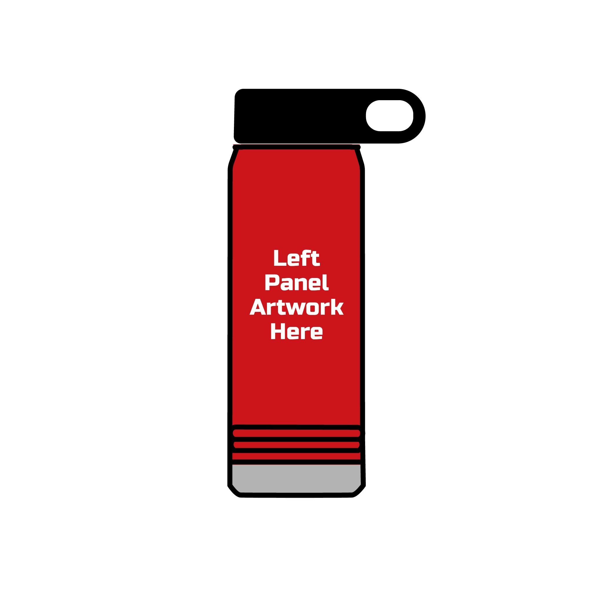 Load image into Gallery viewer, Custom Printable Stainless Steel 20oz Water Bottle w/ Printed Left and Right Panels
