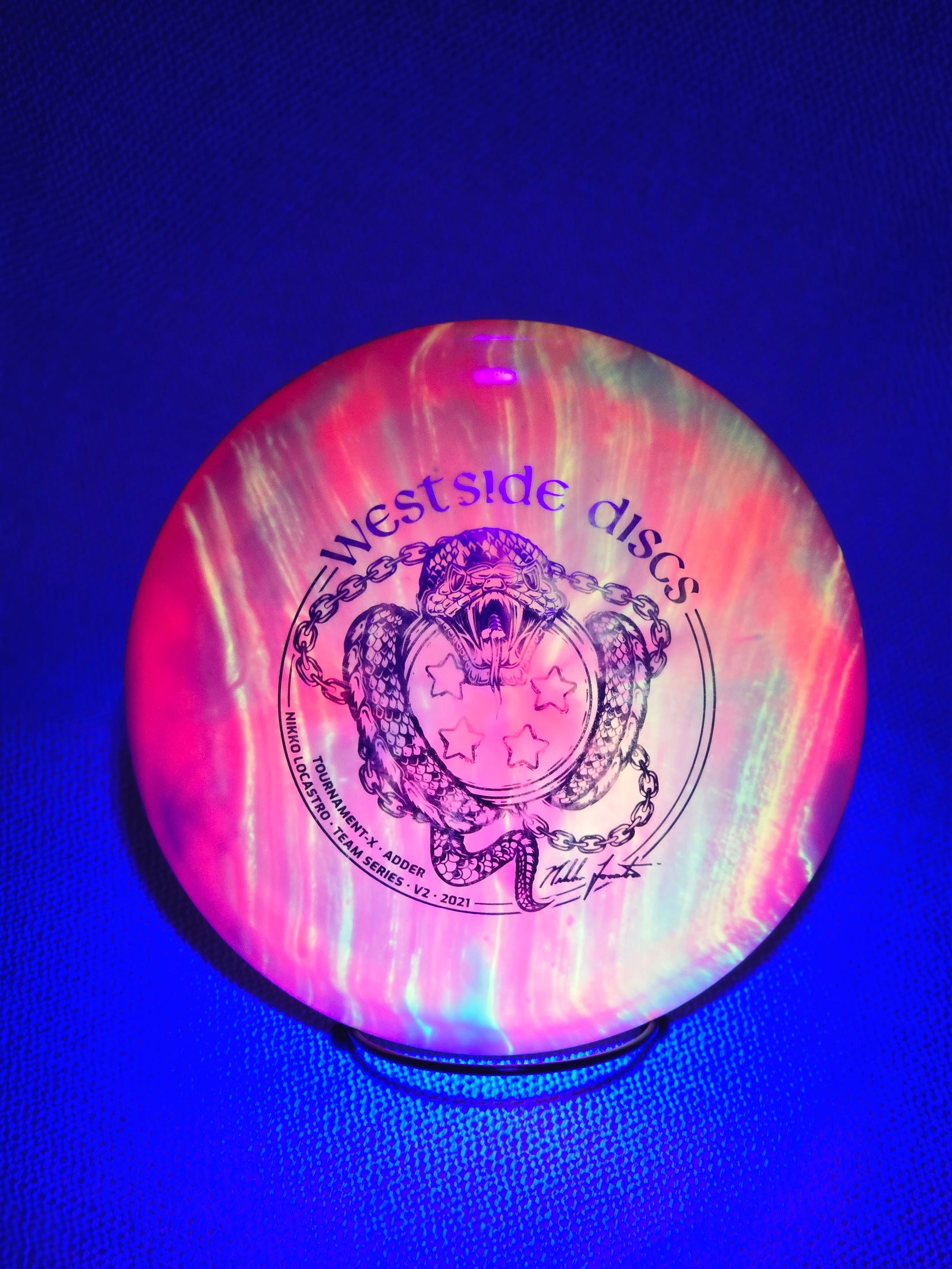 Load image into Gallery viewer, Westside Discs Adder Distance Driver w/ Custom HUV Dye - Tournament 173g