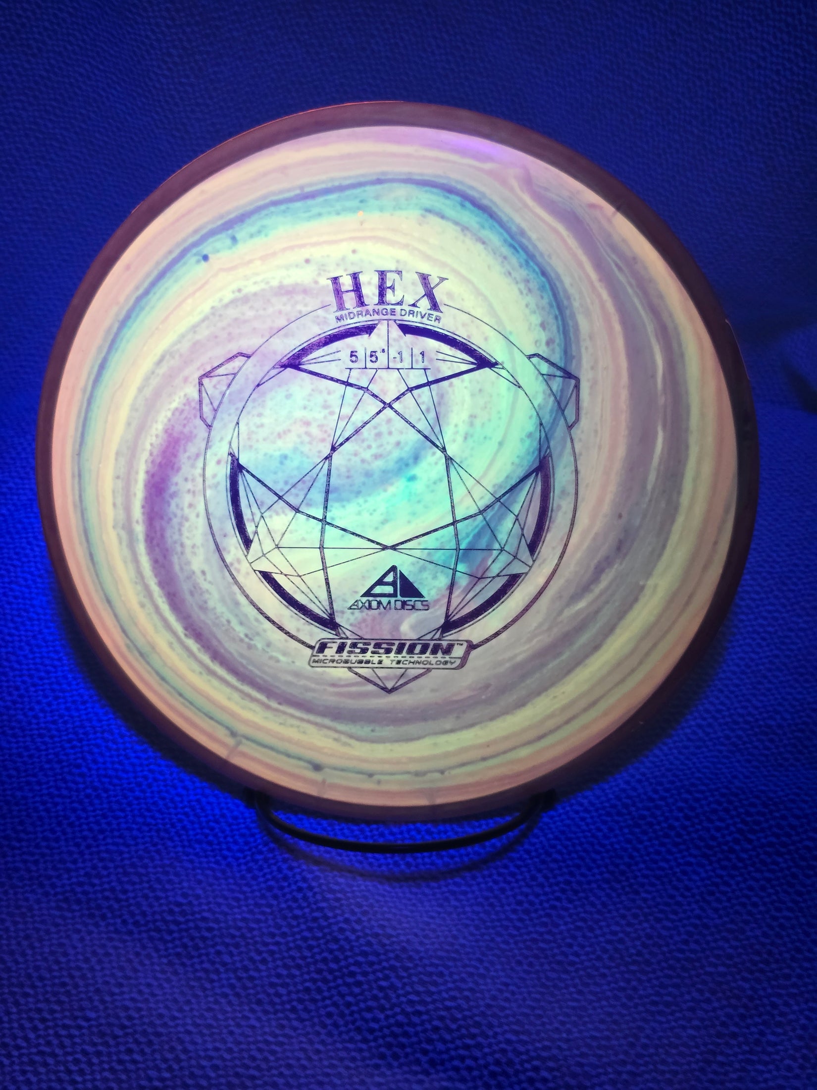 Load image into Gallery viewer, Axiom Hex Midrange Driver w/ Custom Swirl Dye - Fission 174g