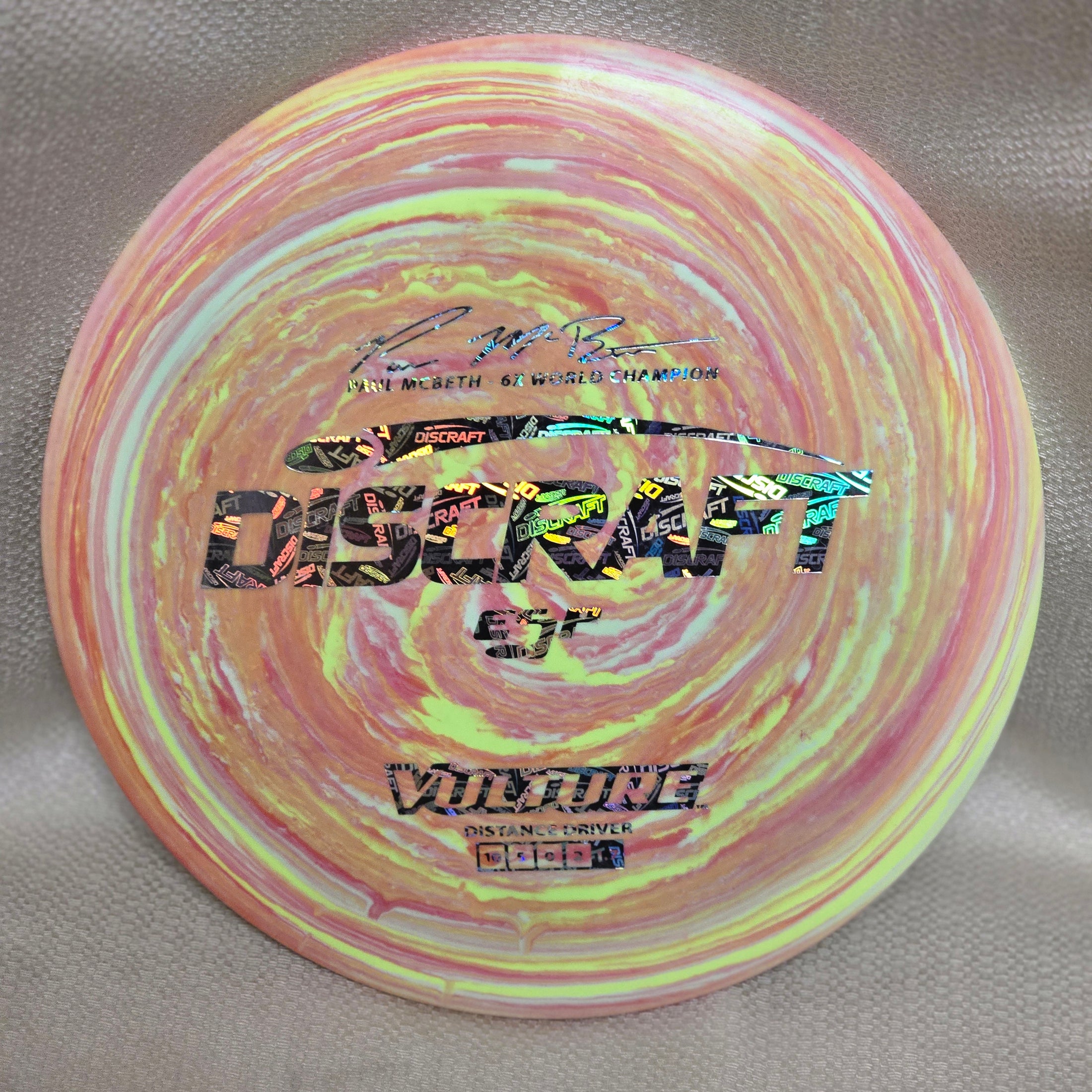 Load image into Gallery viewer, Discraft Vulture Distance Driver w/ Custom Swirl Dye  - ESP 174g
