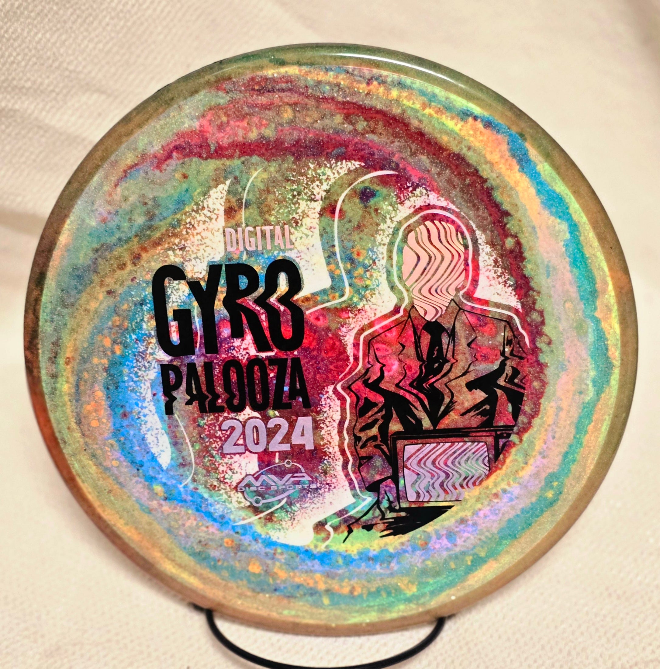 Load image into Gallery viewer, Axiom 2024 Gyropalooza Prototype Balance w/ Custom Swirl Dye - Neutron 174g