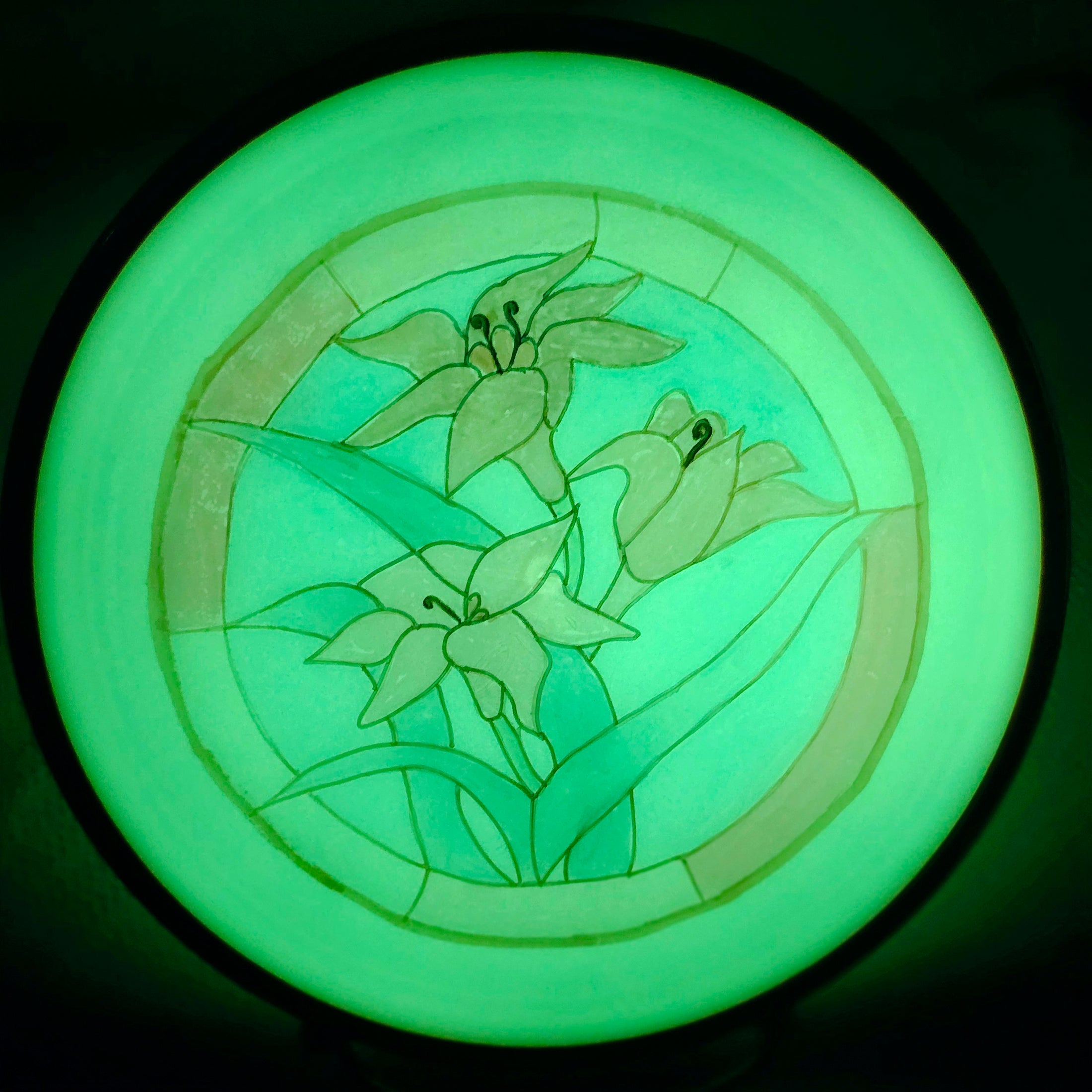 Load image into Gallery viewer, Axiom Crave w/ Hand Drawn Stained Glass Lilies - Eclipse, 172g