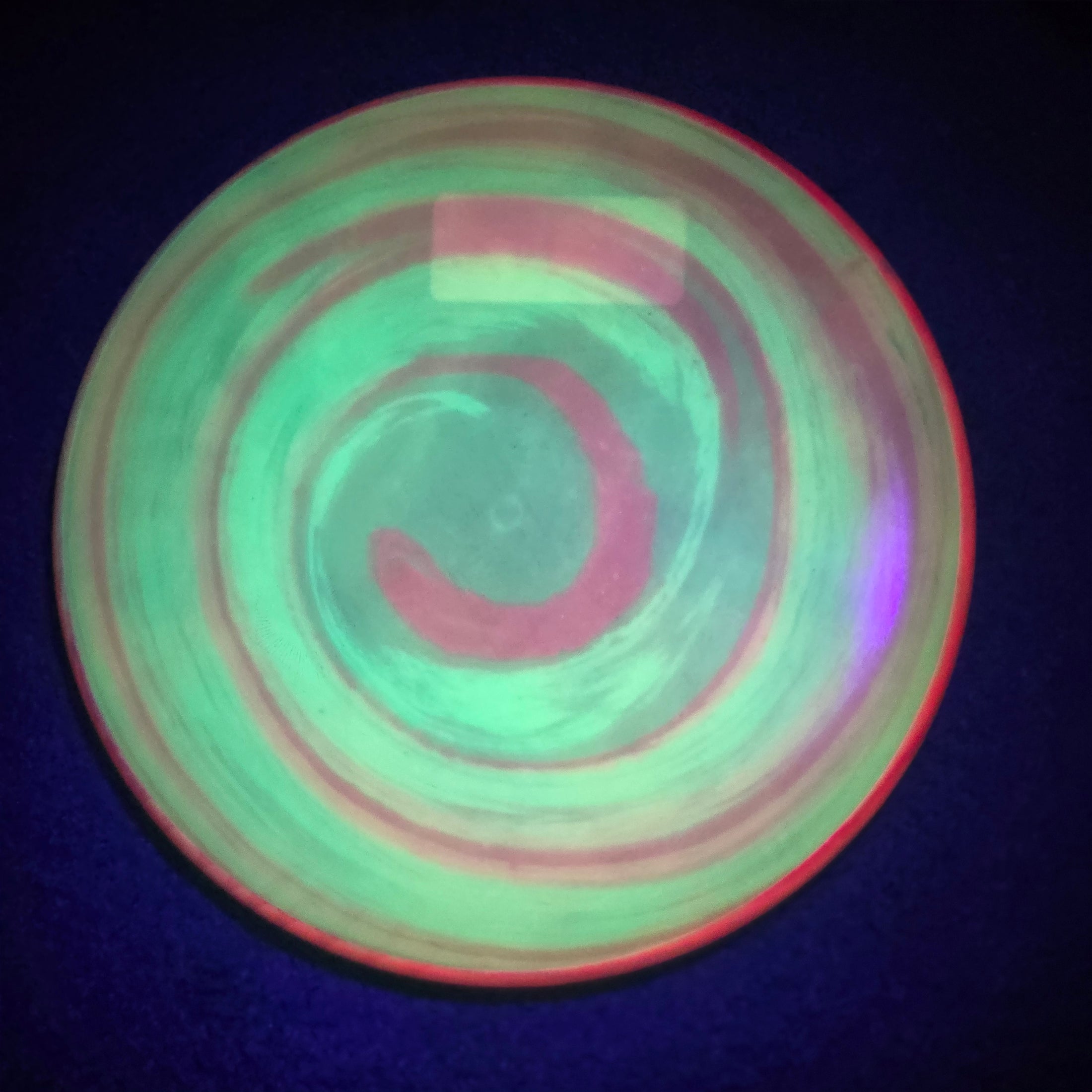 Load image into Gallery viewer, MVP Glitch Hybrid Putt and Approach Disc w/ Custom Swirl Dye - Eclipse Soft 163g