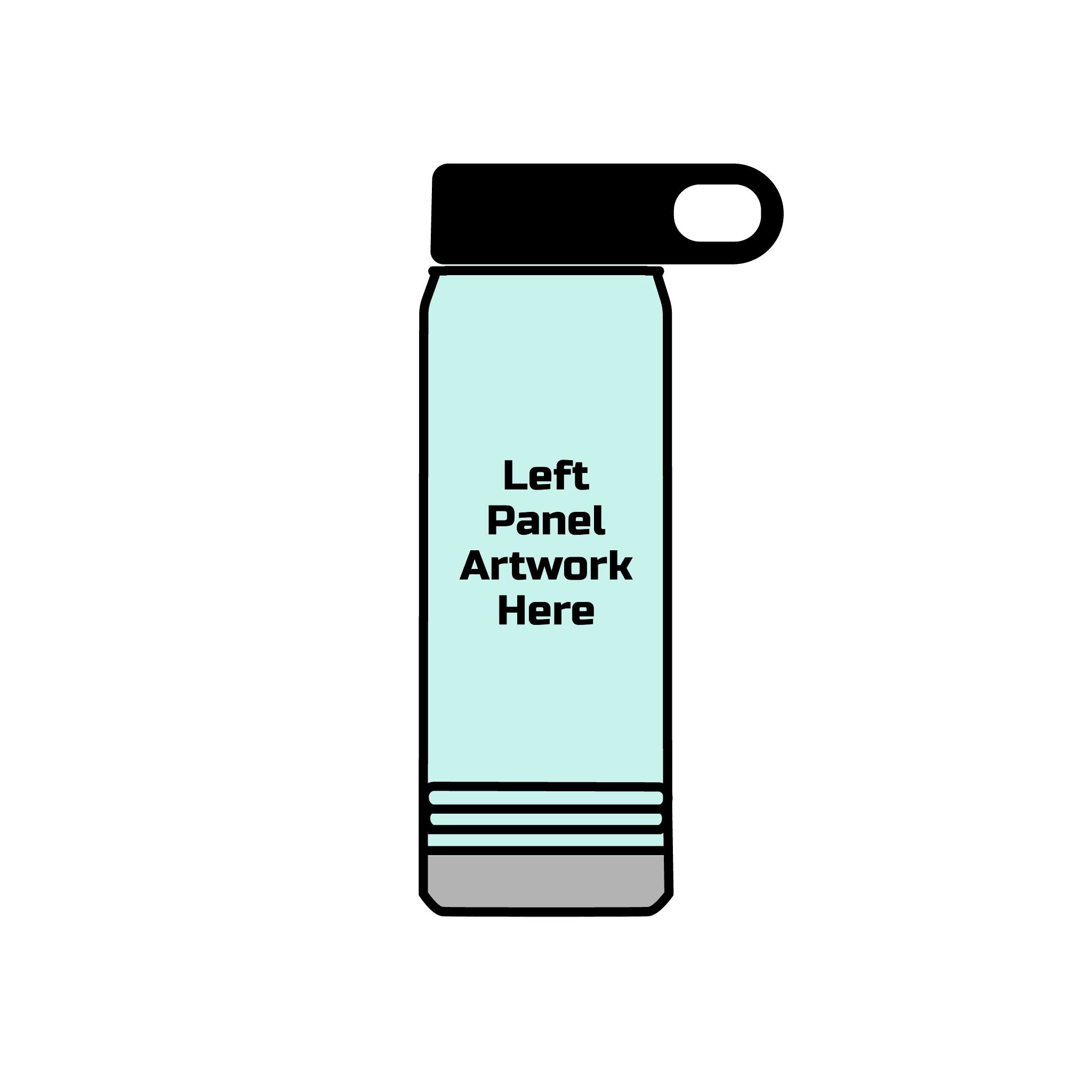 Load image into Gallery viewer, Custom Printable Stainless Steel 20oz Water Bottle w/ Printed Left and Right Panels