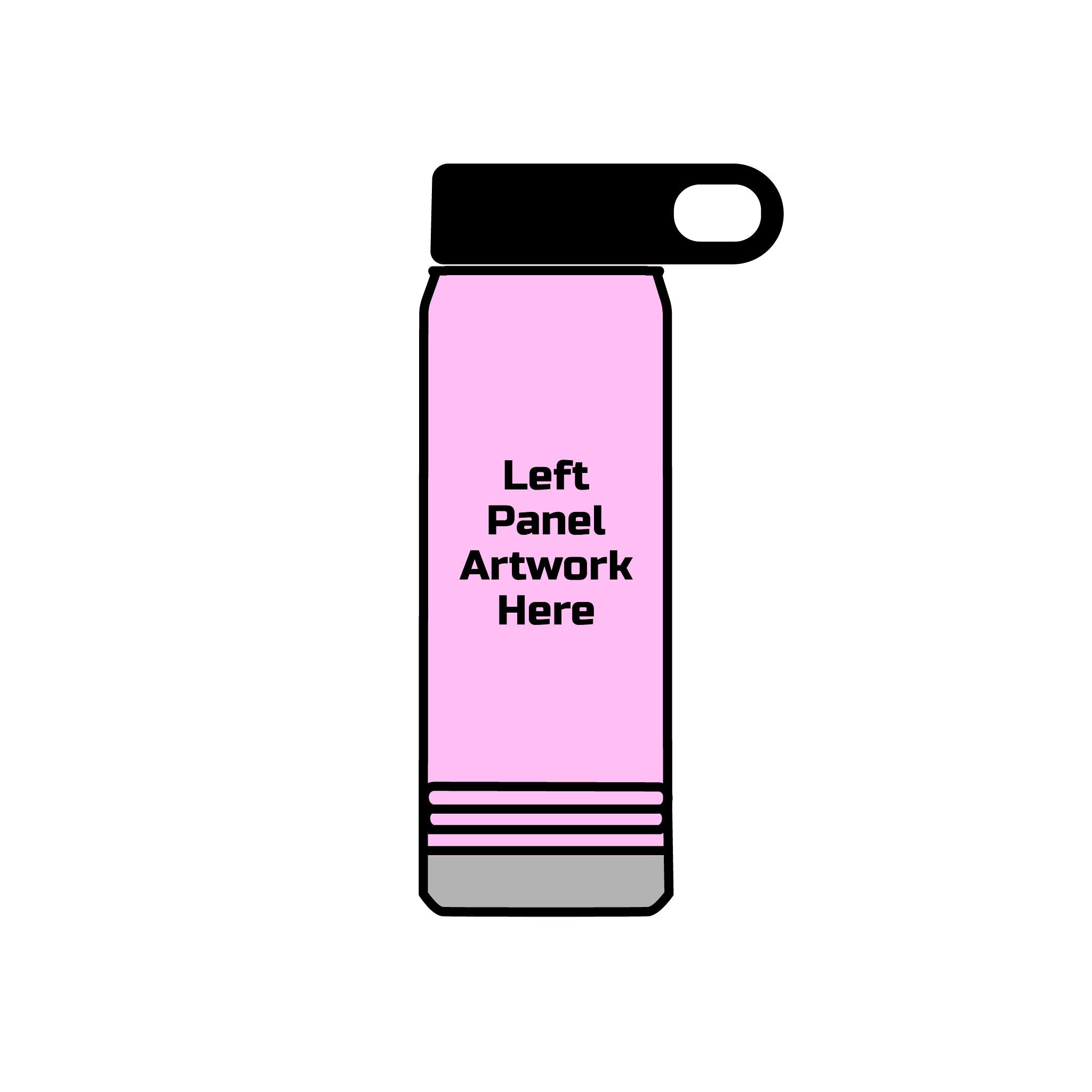 Load image into Gallery viewer, Custom Printable Stainless Steel 20oz Water Bottle w/ Printed Left and Right Panels