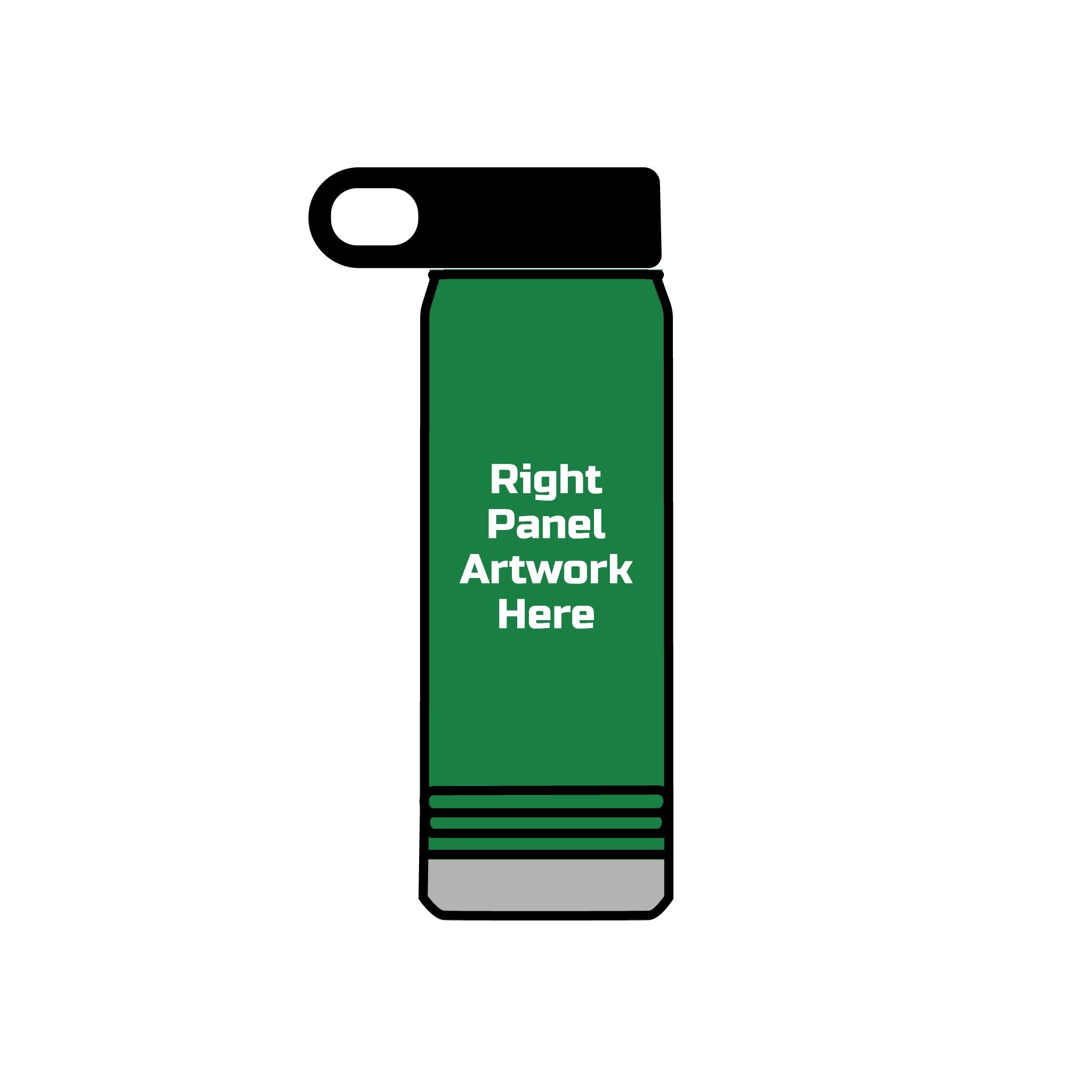 Load image into Gallery viewer, Custom Printable Stainless Steel 20oz Water Bottle w/ Printed Left and Right Panels