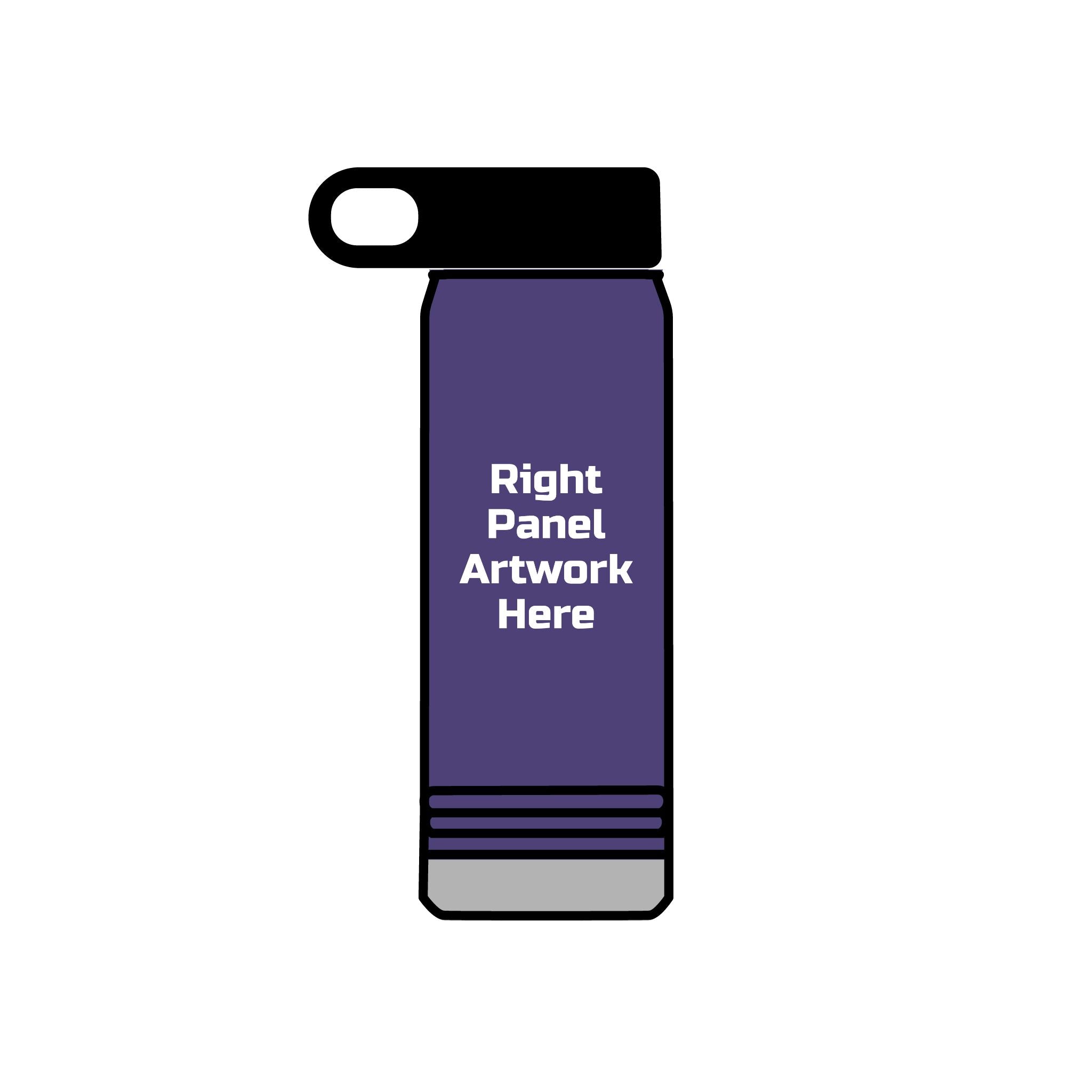 Load image into Gallery viewer, Custom Printable Stainless Steel 20oz Water Bottle w/ Printed Left and Right Panels