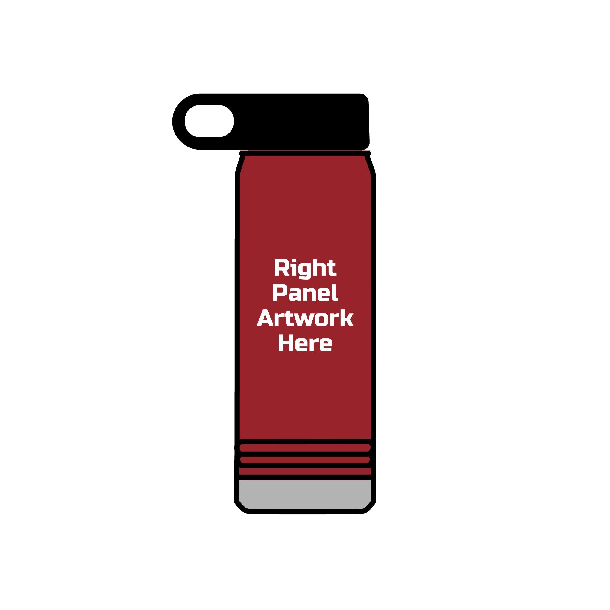 Load image into Gallery viewer, Custom Printable Stainless Steel 20oz Water Bottle w/ Printed Left and Right Panels