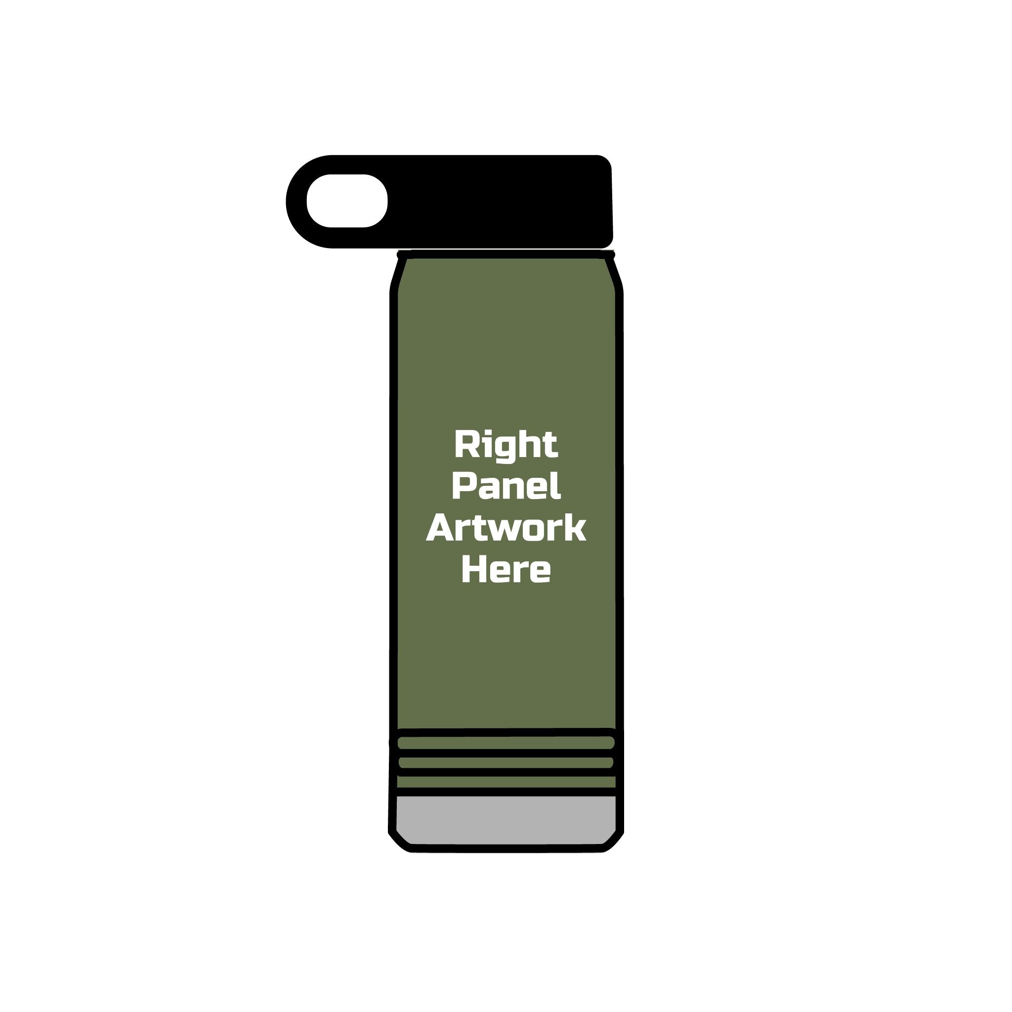 Load image into Gallery viewer, Custom Printable Stainless Steel 20oz Water Bottle w/ Printed Left and Right Panels