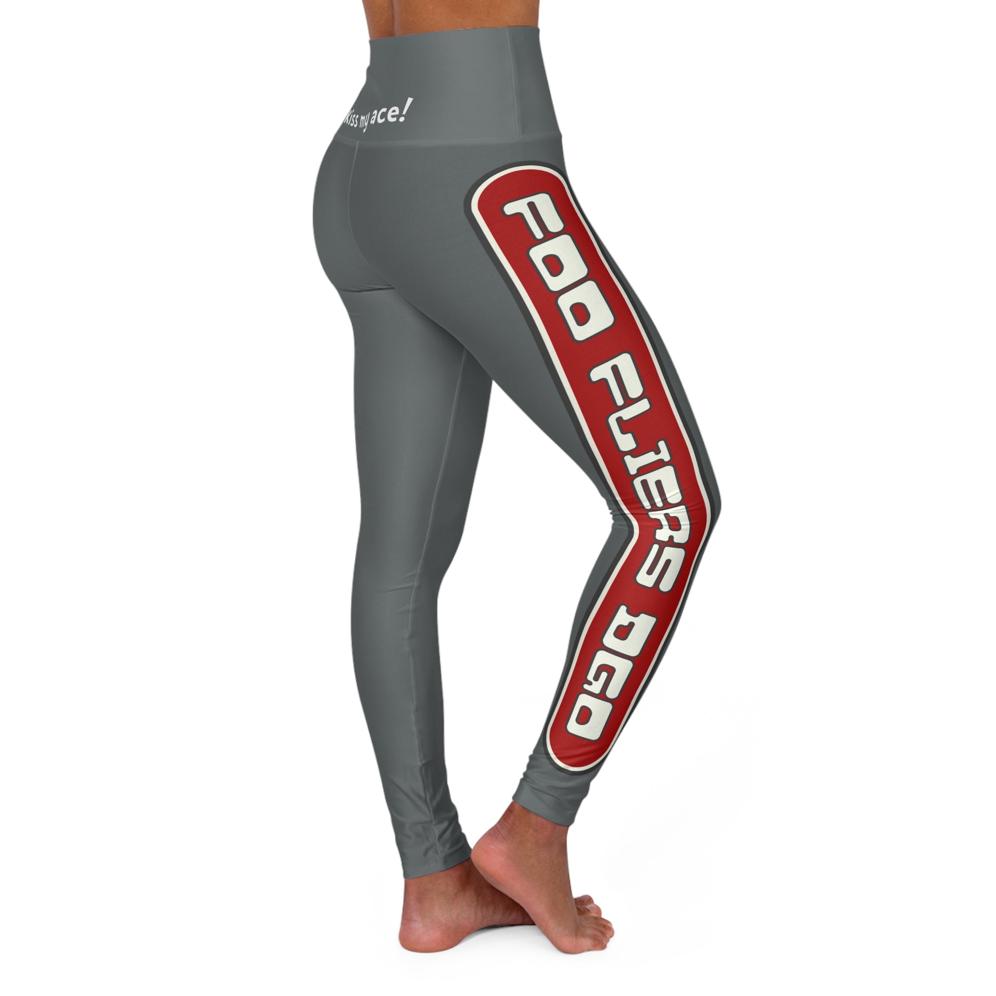 Load image into Gallery viewer, Kiss my Ace! - High Waisted Yoga Leggings, White