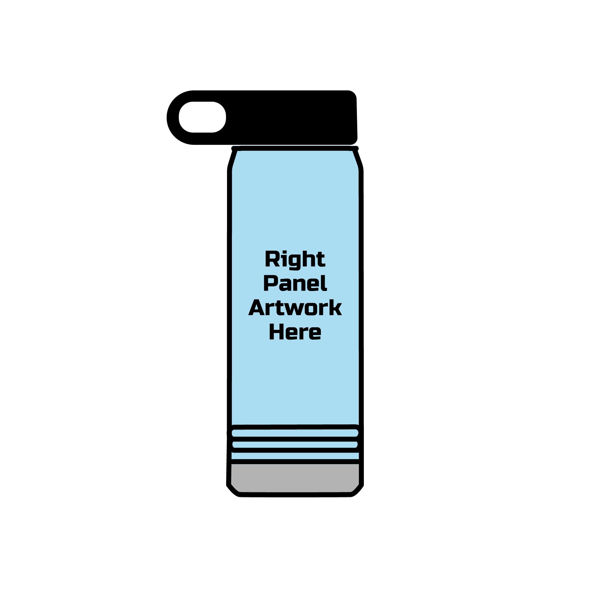 Load image into Gallery viewer, Custom Printable Stainless Steel 20oz Water Bottle w/ Printed Left and Right Panels