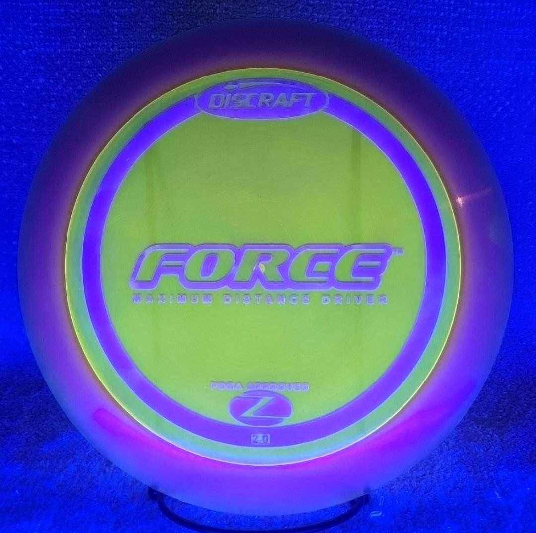 Load image into Gallery viewer, Discraft Force Distance Driver PFN, Smoky Purple w/ Matt White Stamp and HUV Back-Dye - Z 172g