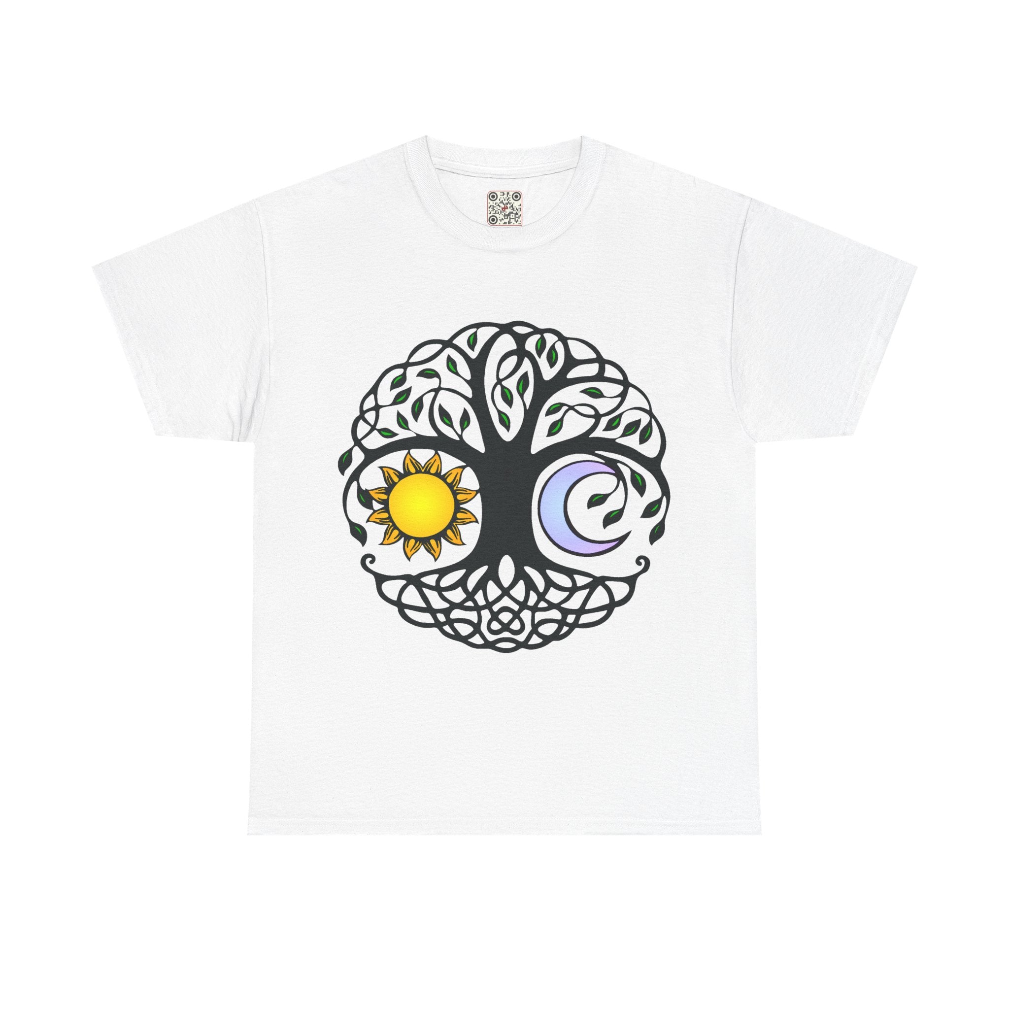 Load image into Gallery viewer, Tree of Life - Sun &amp; Moon Heavy Cotton Tee
