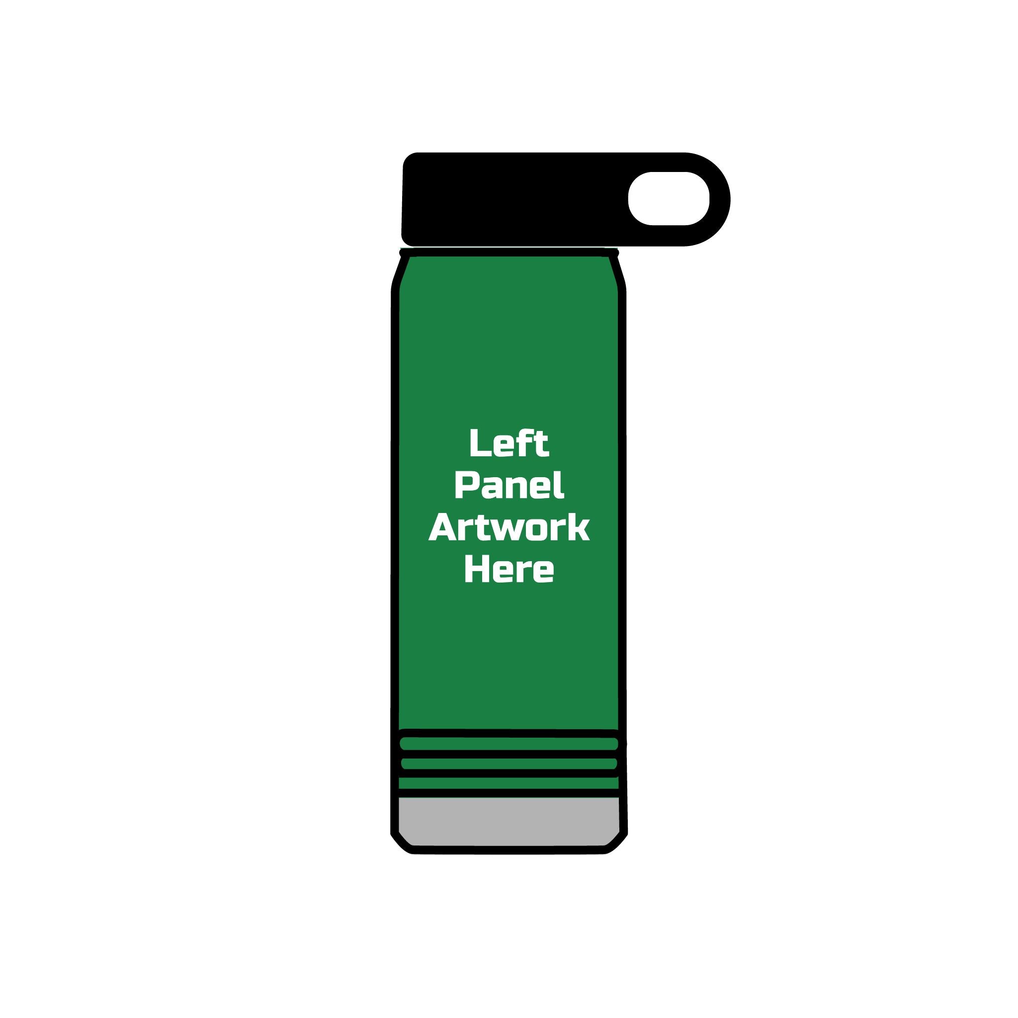 Load image into Gallery viewer, Custom Printable Stainless Steel 20oz Water Bottle w/ Printed Left and Right Panels
