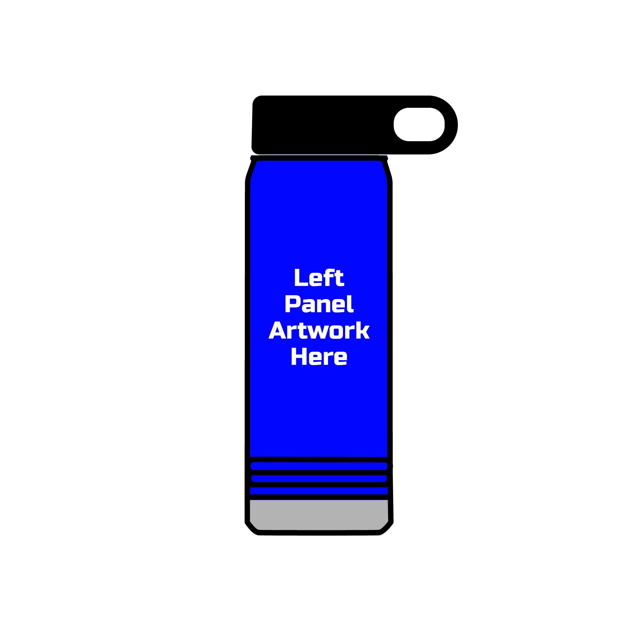 Load image into Gallery viewer, Custom Printable Stainless Steel 20oz Water Bottle w/ Printed Left and Right Panels
