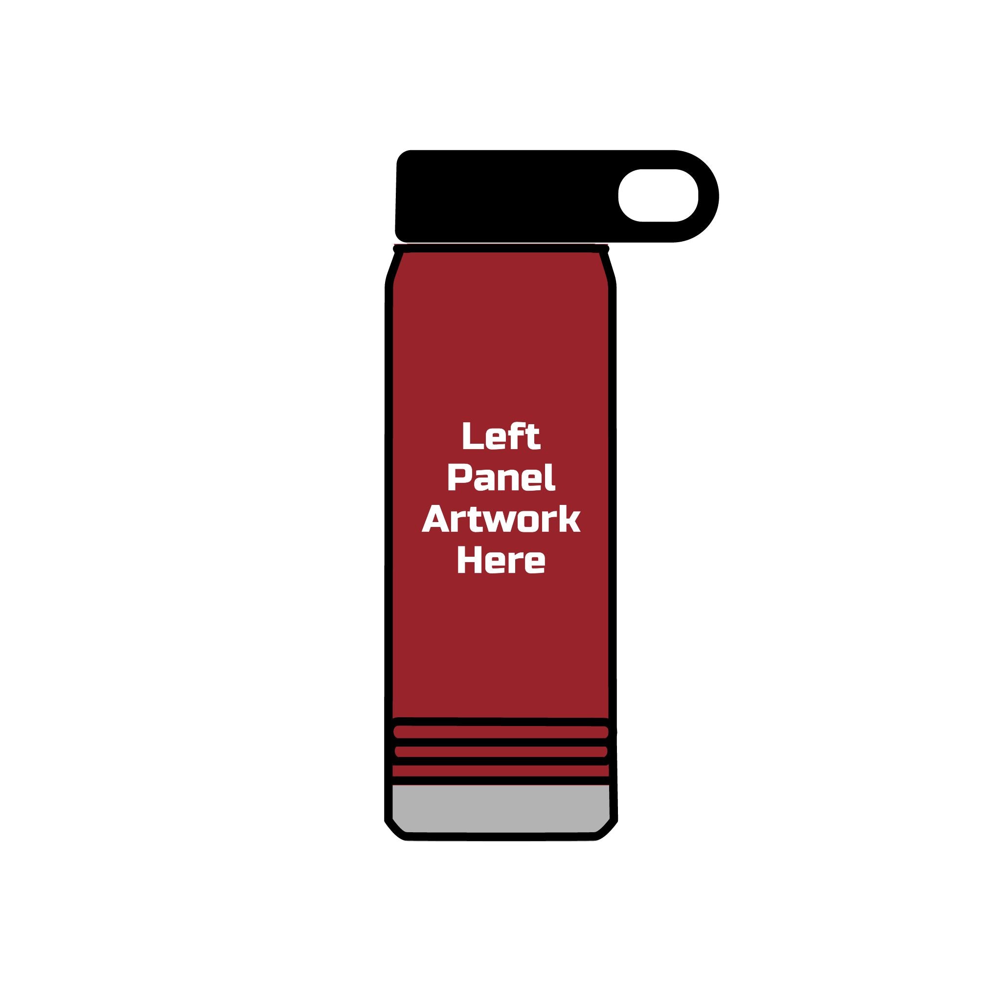 Load image into Gallery viewer, Custom Printable Stainless Steel 20oz Water Bottle w/ Printed Left and Right Panels
