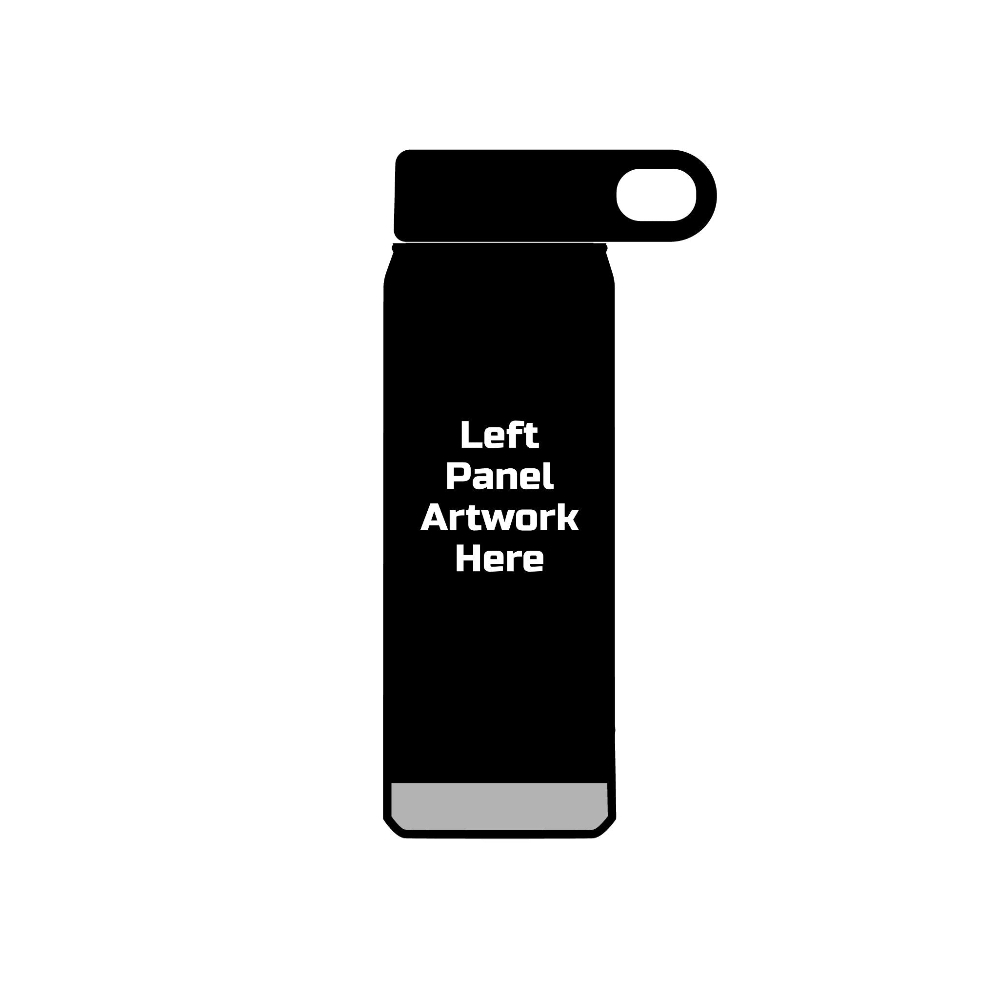 Load image into Gallery viewer, Custom Printable Stainless Steel 20oz Water Bottle w/ Printed Left and Right Panels
