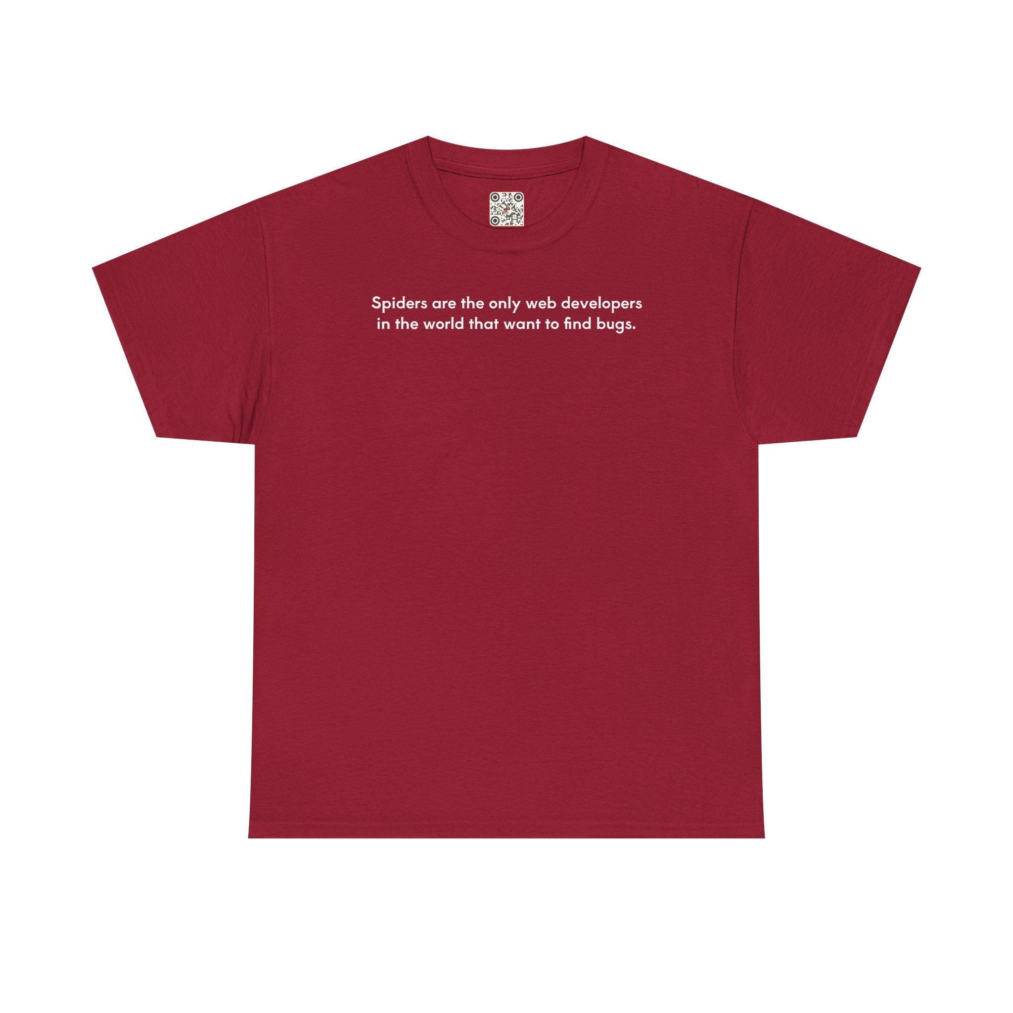 Load image into Gallery viewer, Spiders are the only web developers in the world that want to find bugs. - Heavy Cotton Tee
