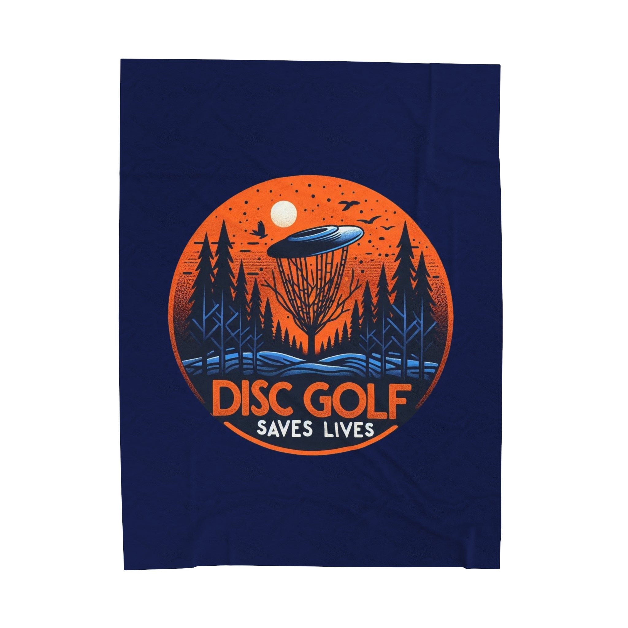 Load image into Gallery viewer, Disc Golf Saves Lives Velveteen Plush Blanket
