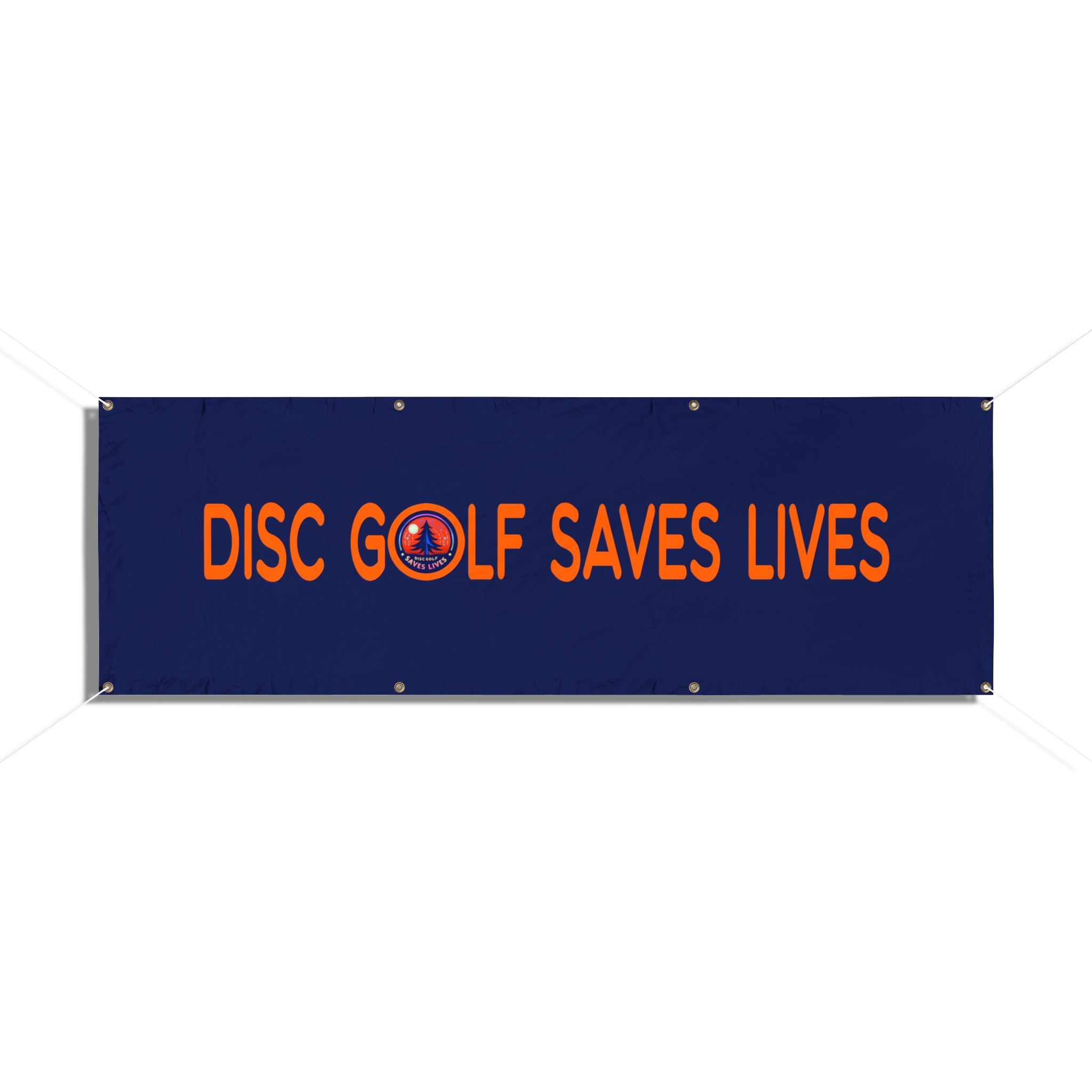 Load image into Gallery viewer, Disc Golf Saves Lives Horizontal Booth Banner
