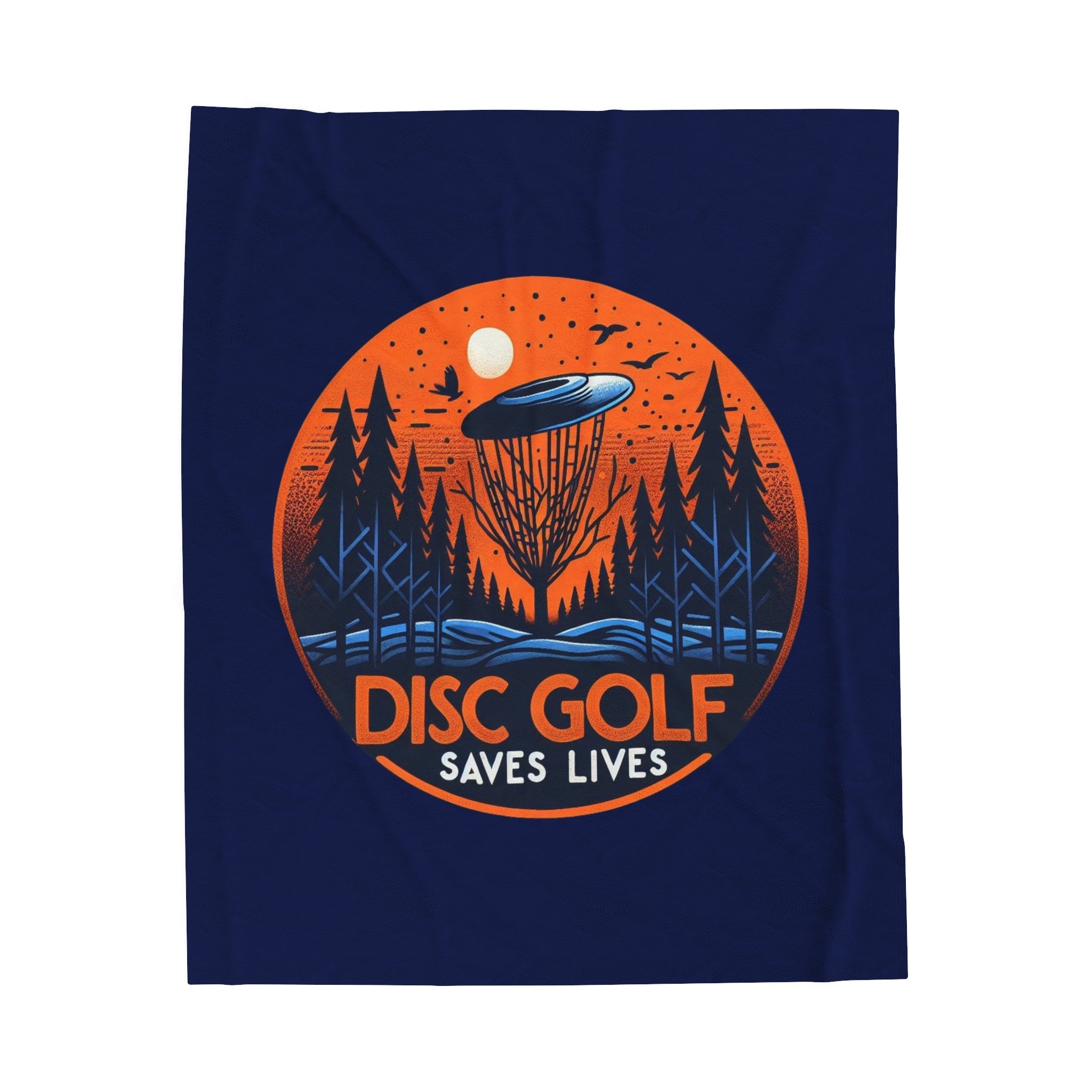 Load image into Gallery viewer, Disc Golf Saves Lives Velveteen Plush Blanket
