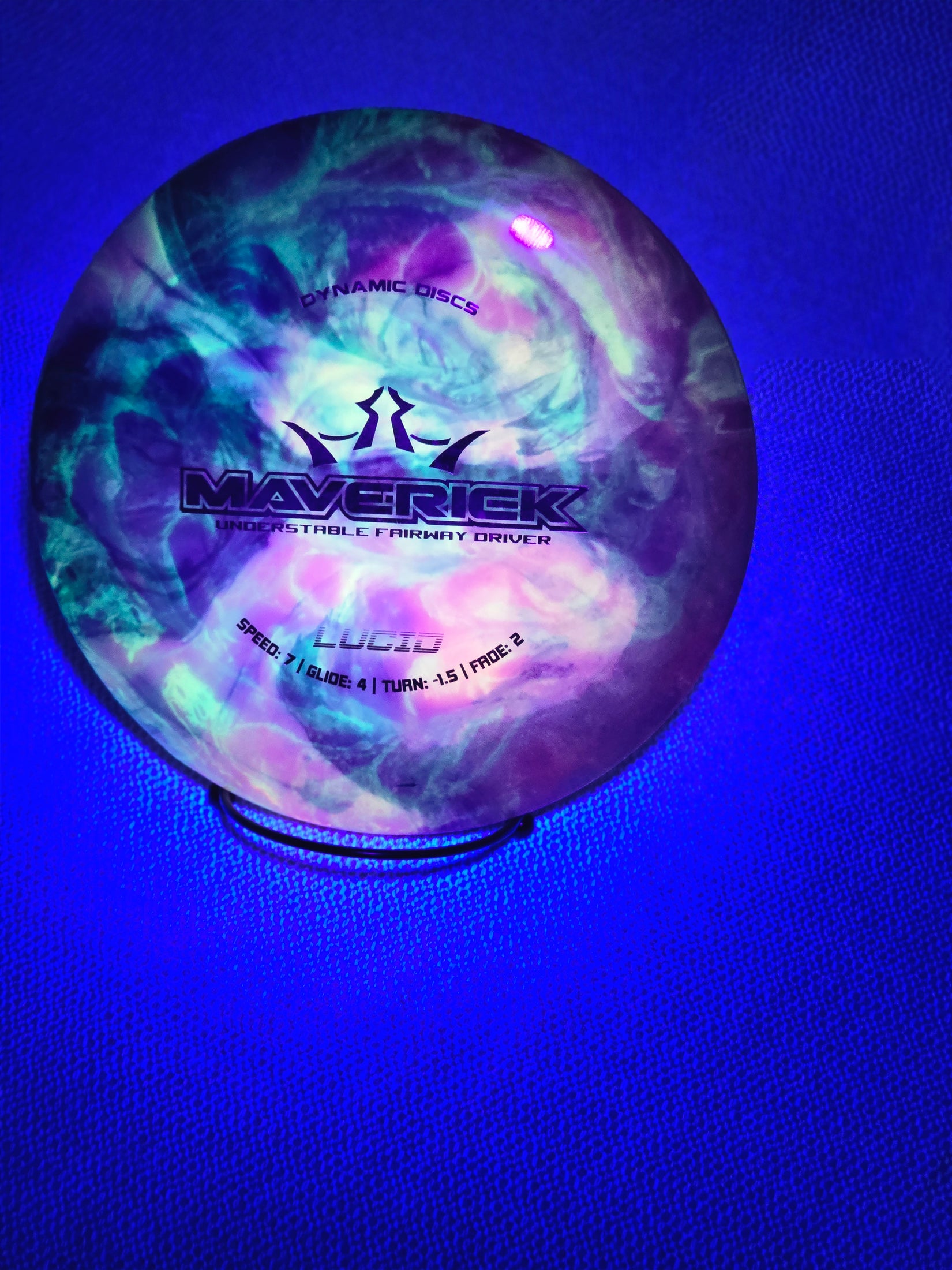 Load image into Gallery viewer, Dynamic Discs Maverick Fairway Driver w/ Custom HUV Dye - Lucid 175g
