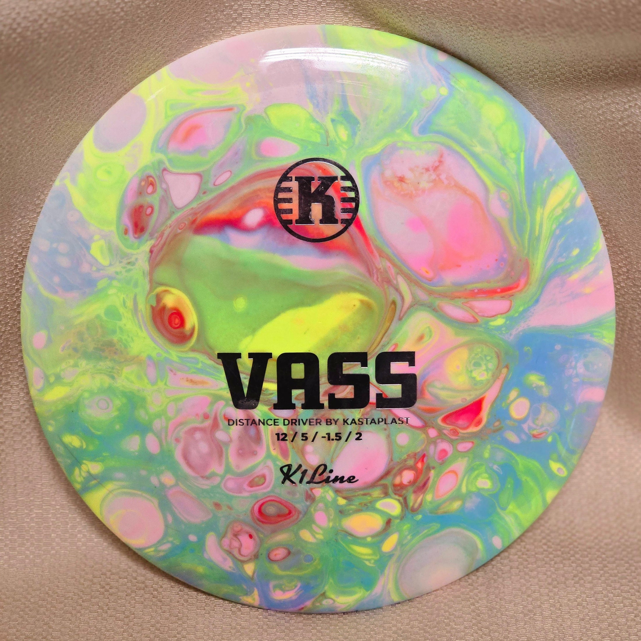 Load image into Gallery viewer, Kastaplast Vass Distance Driver w/ Custom HUV Dye - K1 Line 172g
