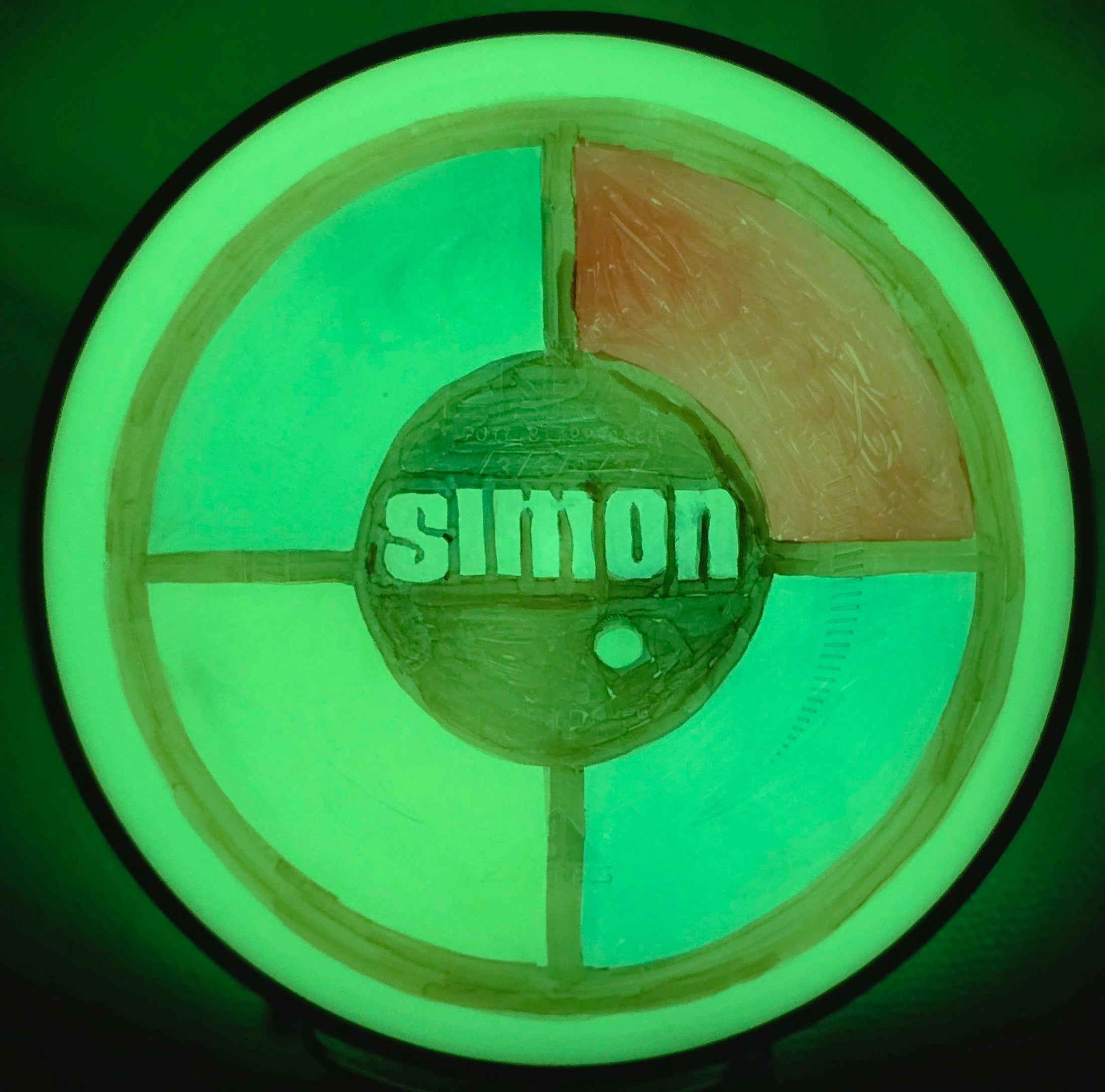 Load image into Gallery viewer, Axiom Glow Envy w/ Hand Drawn Simon Game Design - Eclipse 174g
