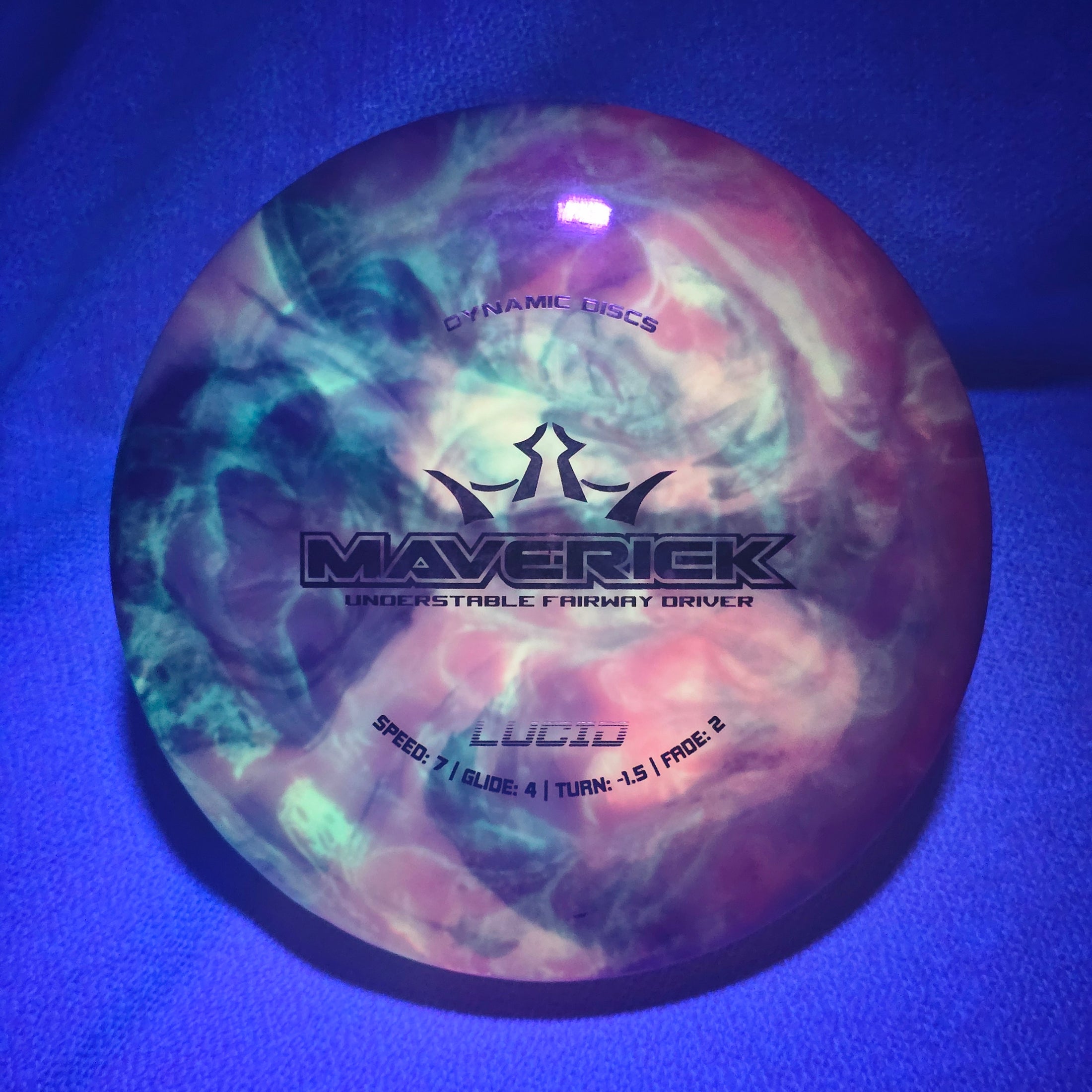 Load image into Gallery viewer, Dynamic Discs Maverick Fairway Driver w/ Custom HUV Dye - Lucid 173g
