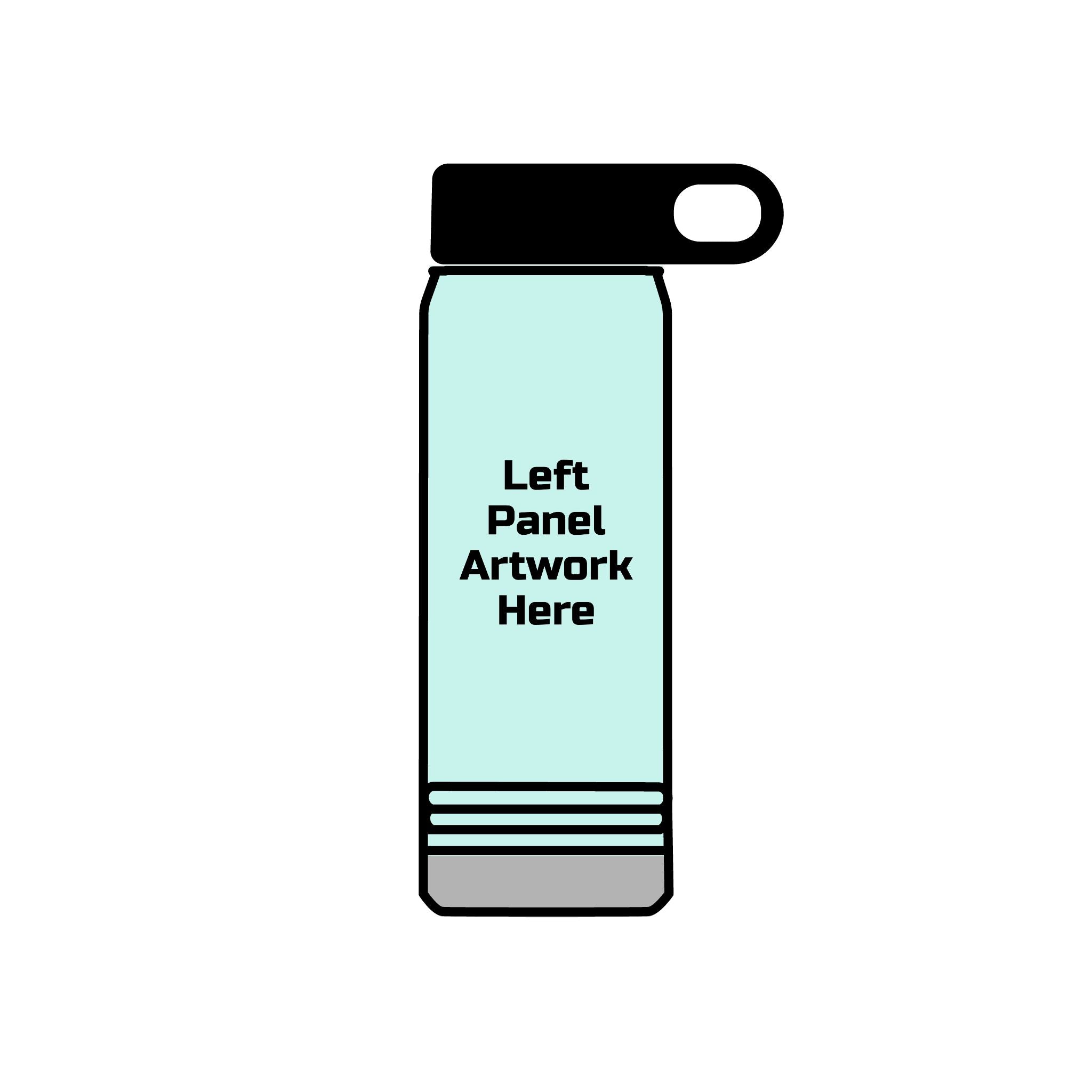 Load image into Gallery viewer, Custom Printable Stainless Steel 20oz Water Bottle w/ Printed Left and Right Panels
