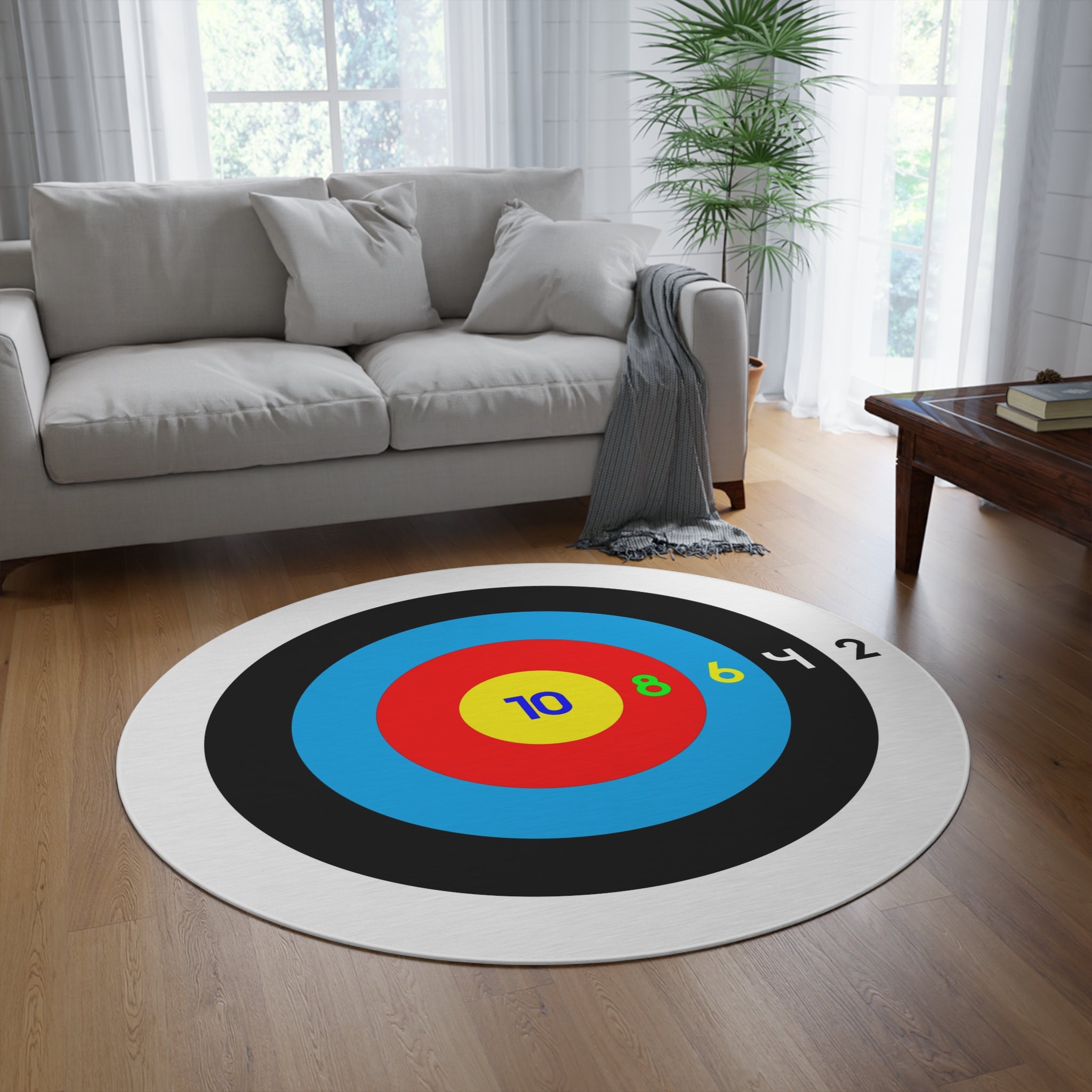 Load image into Gallery viewer, Bull&#39;s Eye Mini Marker Game Board Rug
