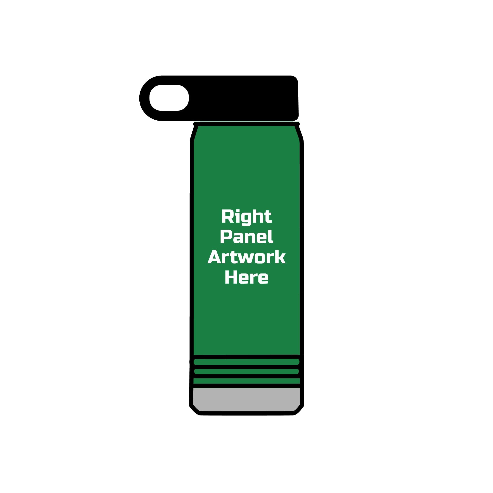 Load image into Gallery viewer, Custom Printable Stainless Steel 20oz Water Bottle w/ Printed Left and Right Panels
