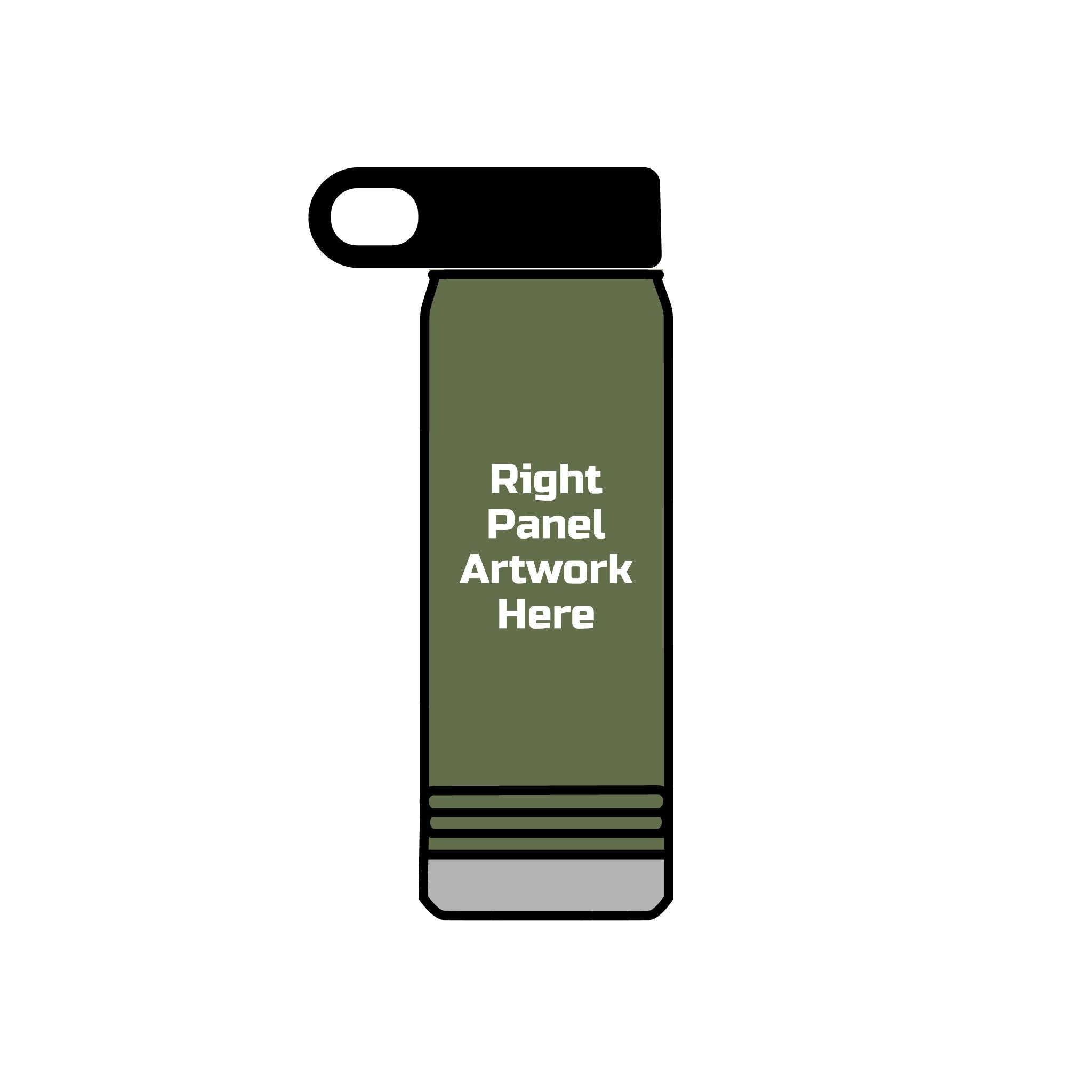 Load image into Gallery viewer, Custom Printable Stainless Steel 20oz Water Bottle w/ Printed Left and Right Panels
