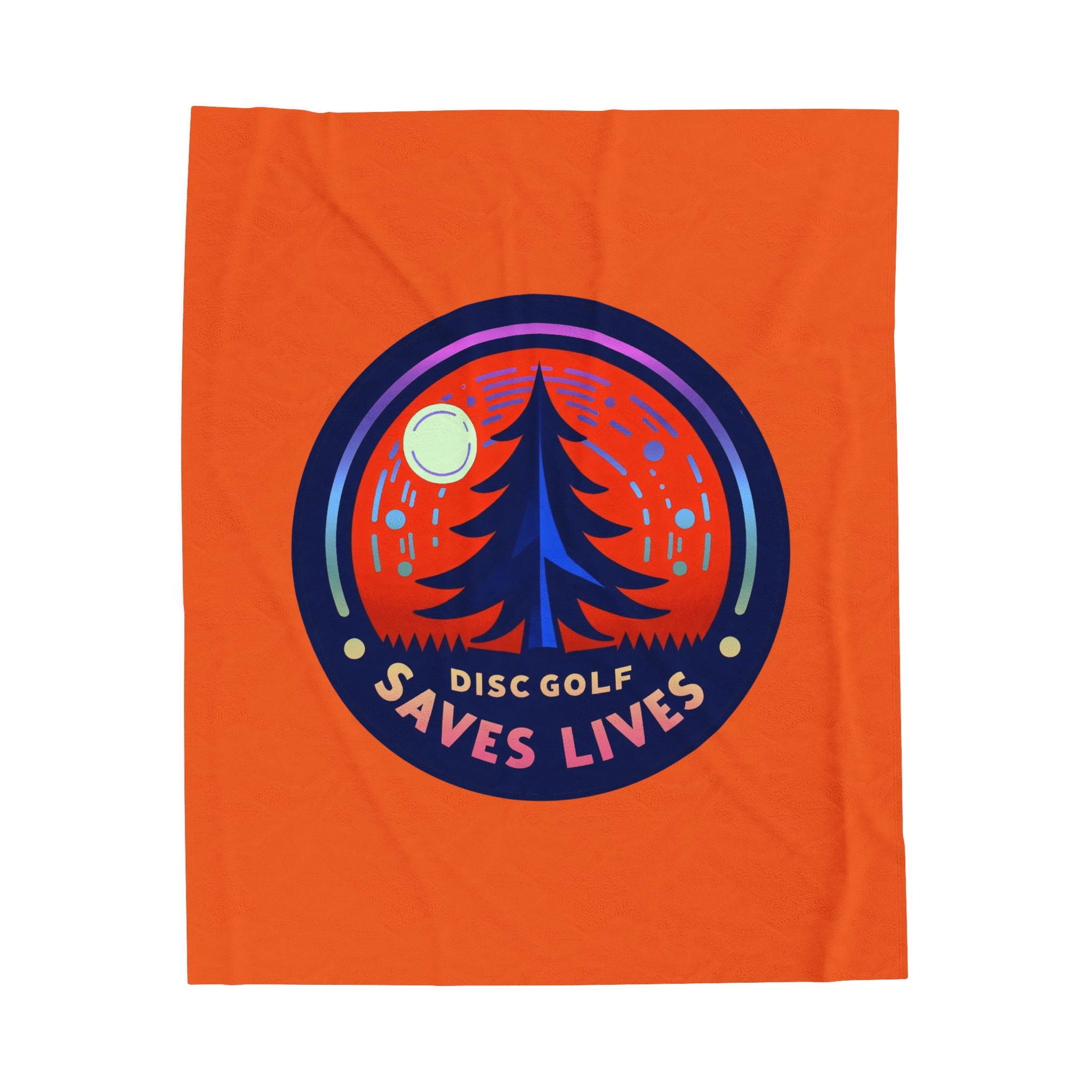 Load image into Gallery viewer, Disc Golf Saves Lives Velveteen Plush Blanket
