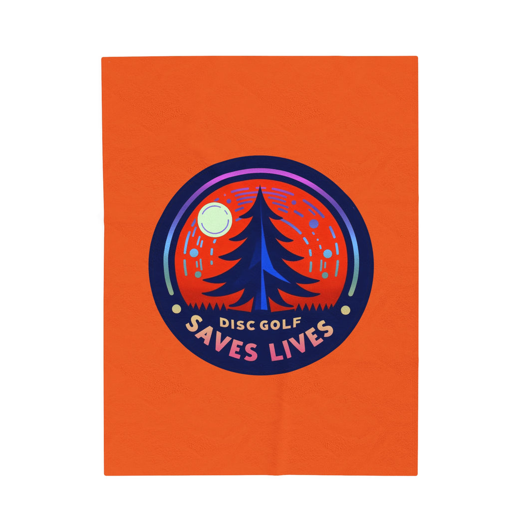 Disc Golf Saves Lives Velveteen Plush Blanket