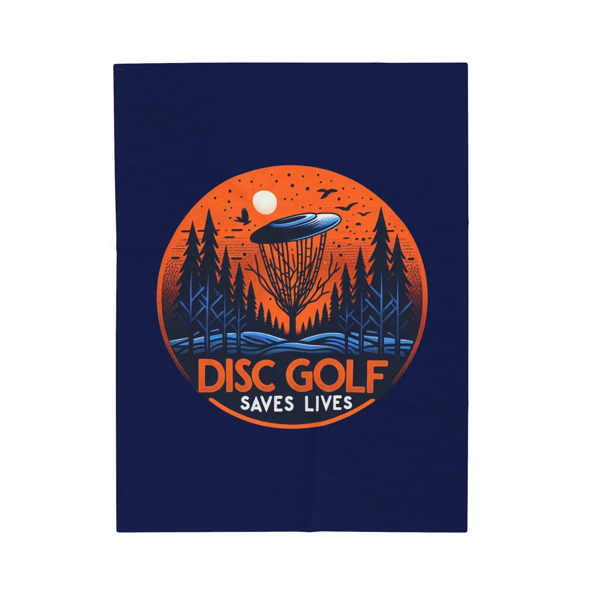 Load image into Gallery viewer, Disc Golf Saves Lives Velveteen Plush Blanket
