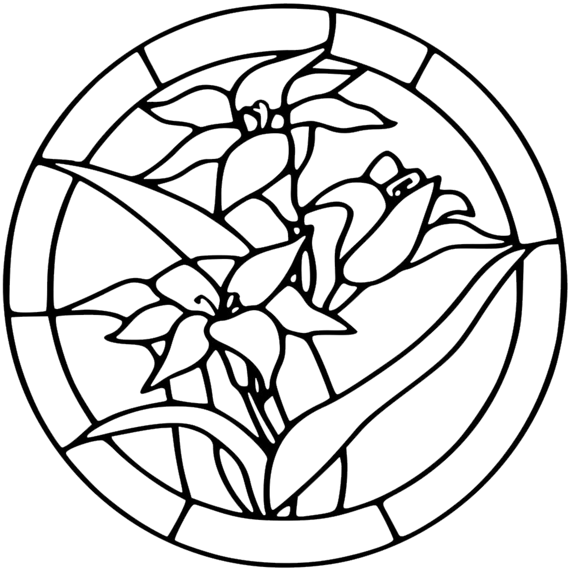 Load image into Gallery viewer, Stained Glass Lilies
