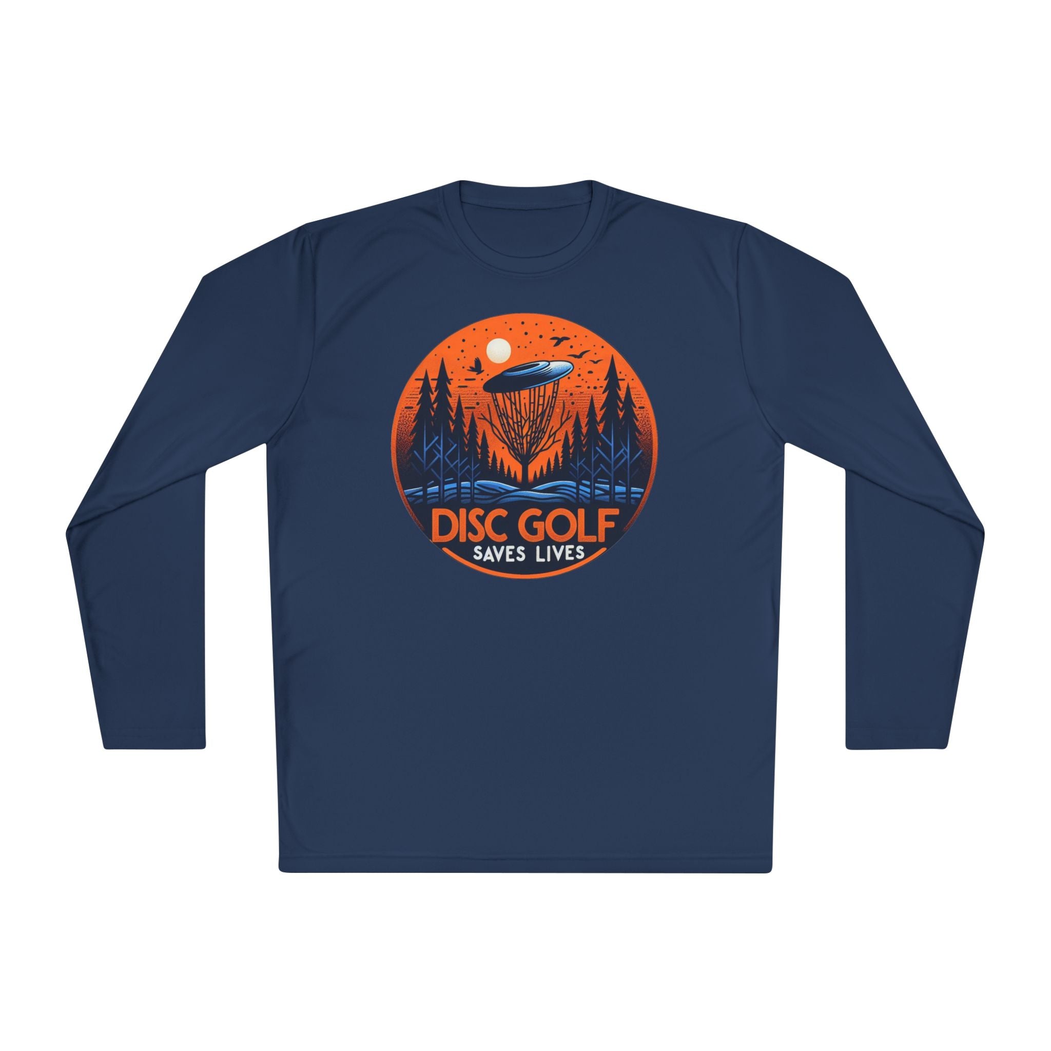 Load image into Gallery viewer, Disc Golf Saves Lives Lightweight Long Sleeve Tee
