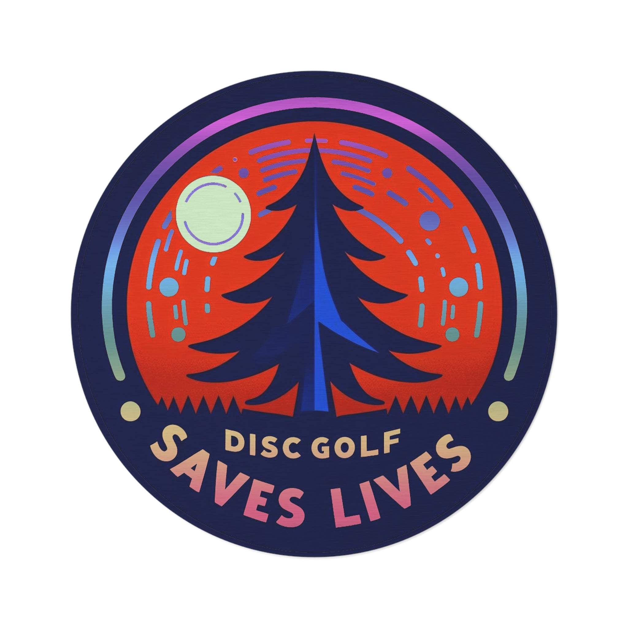 Load image into Gallery viewer, Disc Golf Saves Lives Round Area Rug
