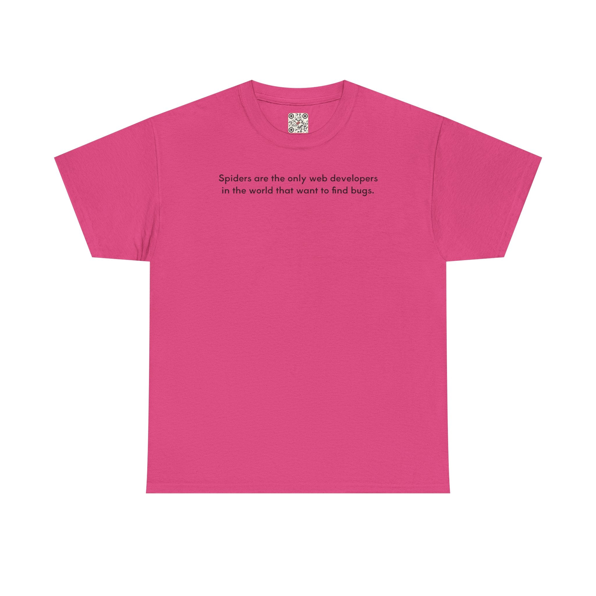 Load image into Gallery viewer, Spiders are the only web developers in the world that want to find bugs. - Heavy Cotton Tee
