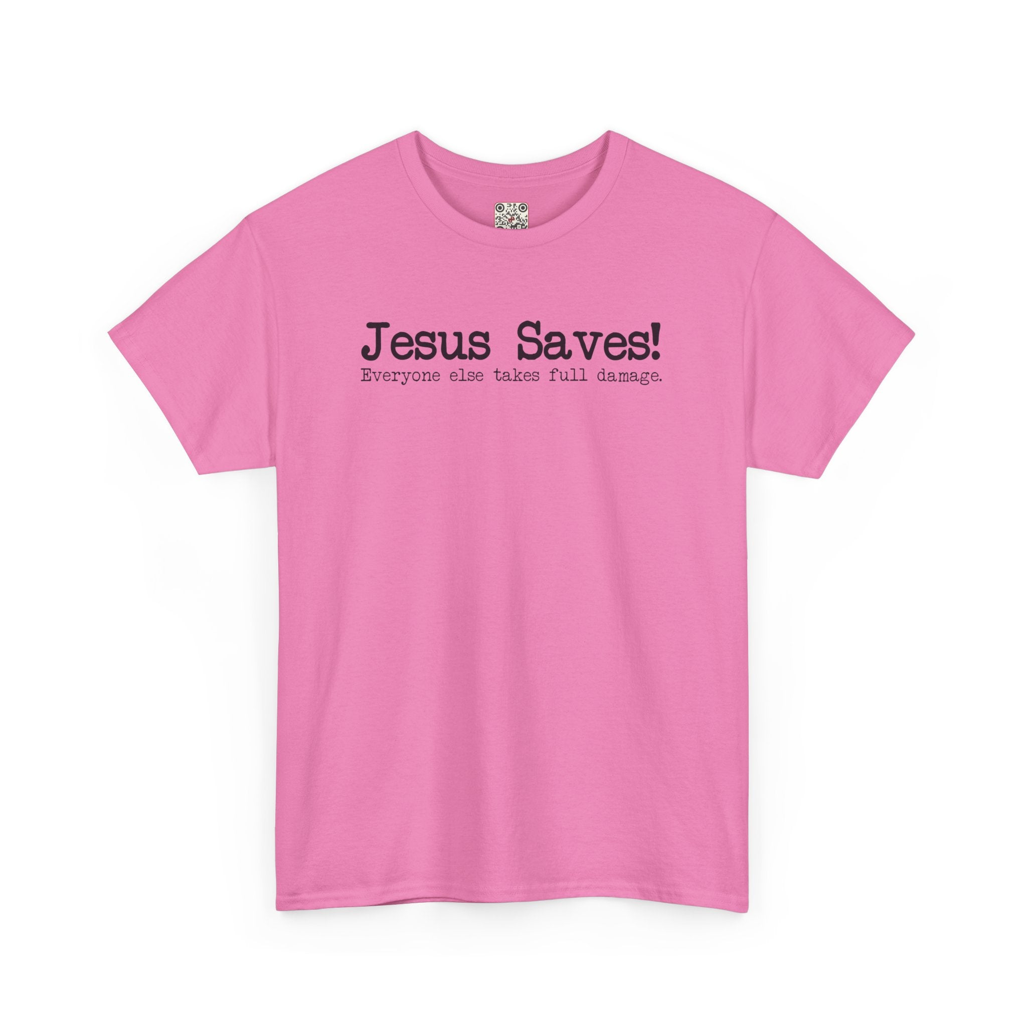 Load image into Gallery viewer, &quot;Jesus Saves! Everyone Else Takes Full Damage&quot; - Unisex Heavy Cotton Tee
