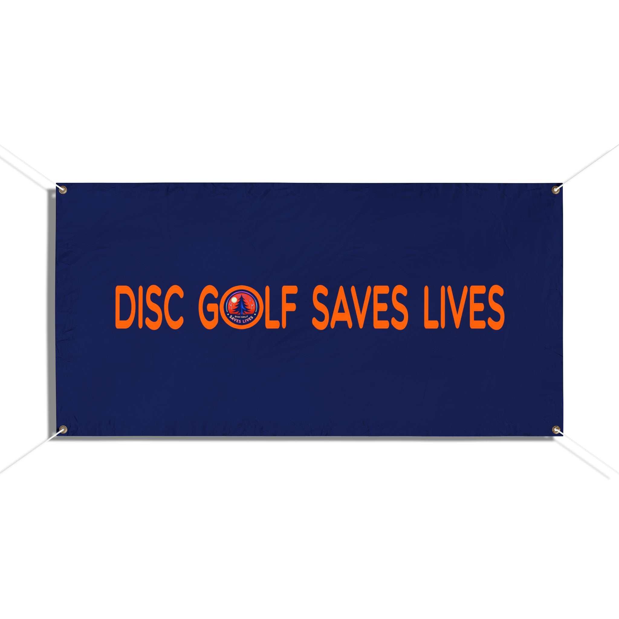 Load image into Gallery viewer, Disc Golf Saves Lives Horizontal Booth Banner
