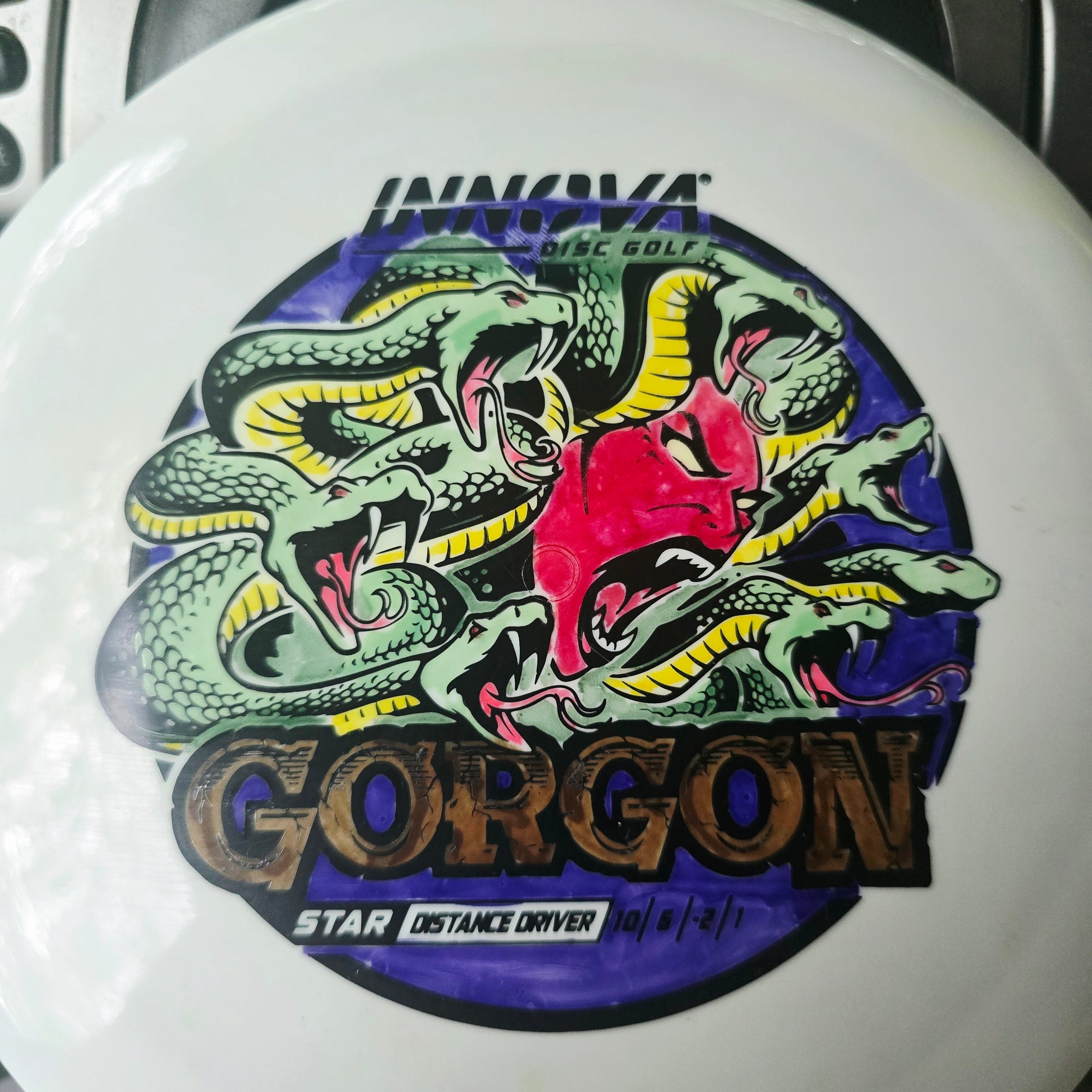 Load image into Gallery viewer, Innova Gorgon Distance Driver w/ Hand Filled Stamp - Star 170g
