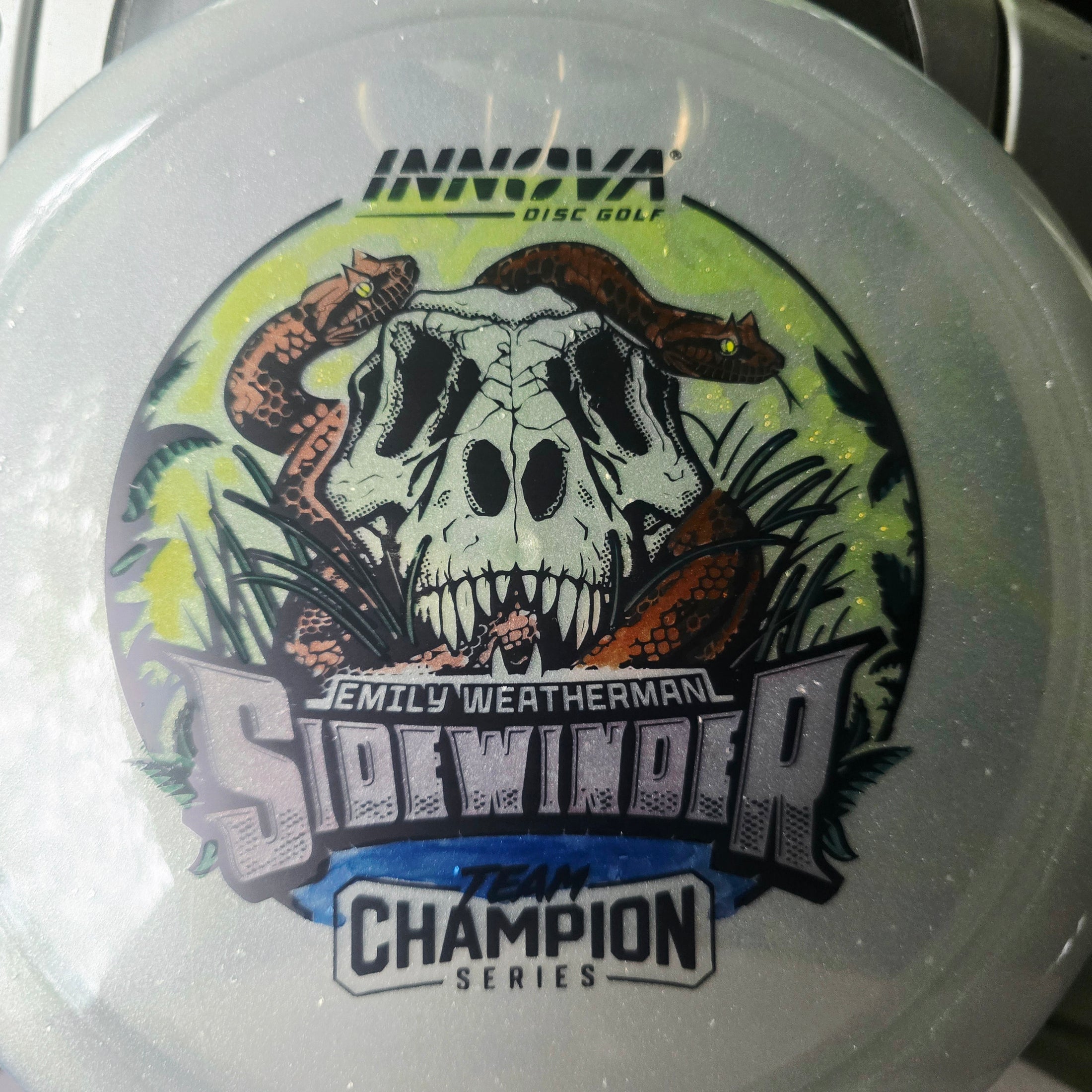 Load image into Gallery viewer, Innova Emily Weatherman Tour Champion Series Sidewinder Distance Driver w/ Hand Filled Stamp - Champion 171 g
